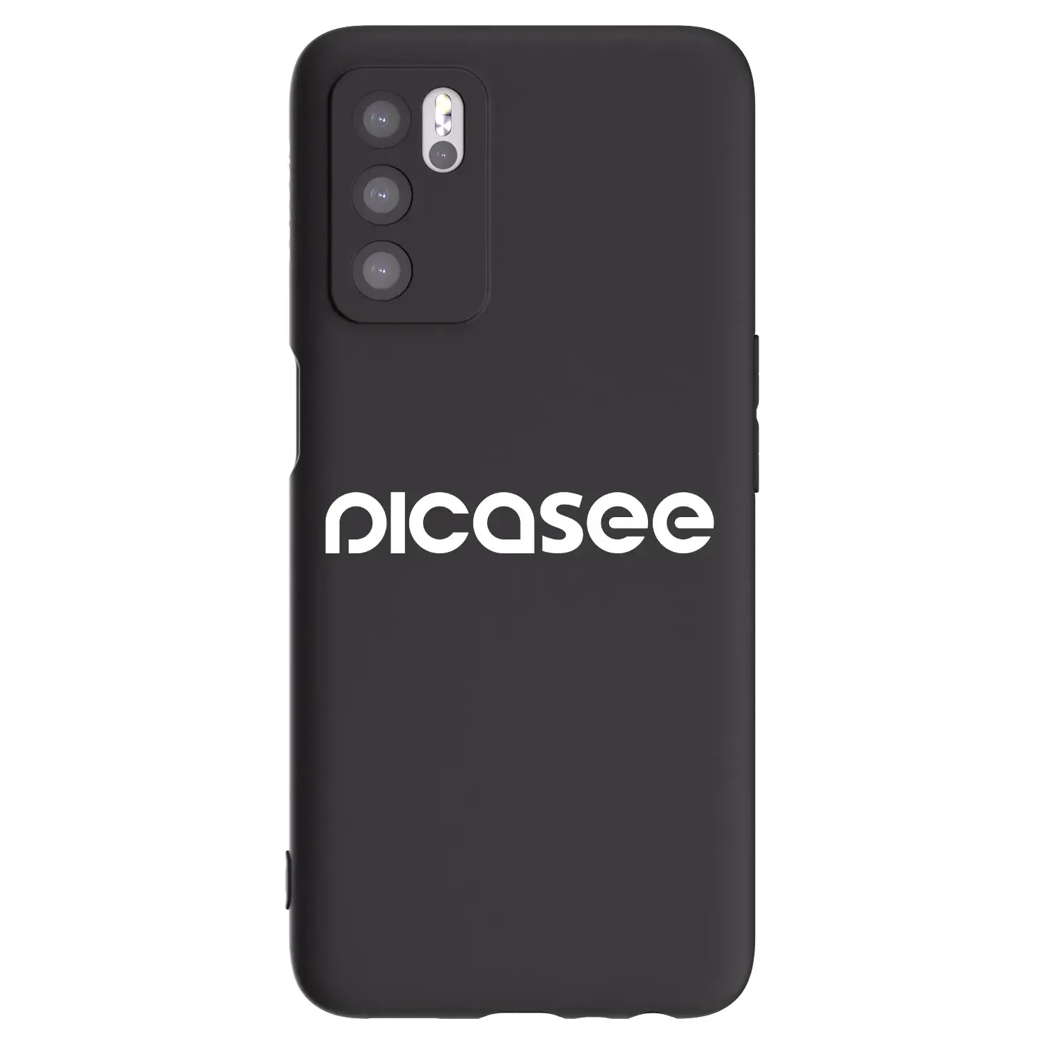 Silikonový černý obal pro OPPO A16s - Picasee - new logo - white