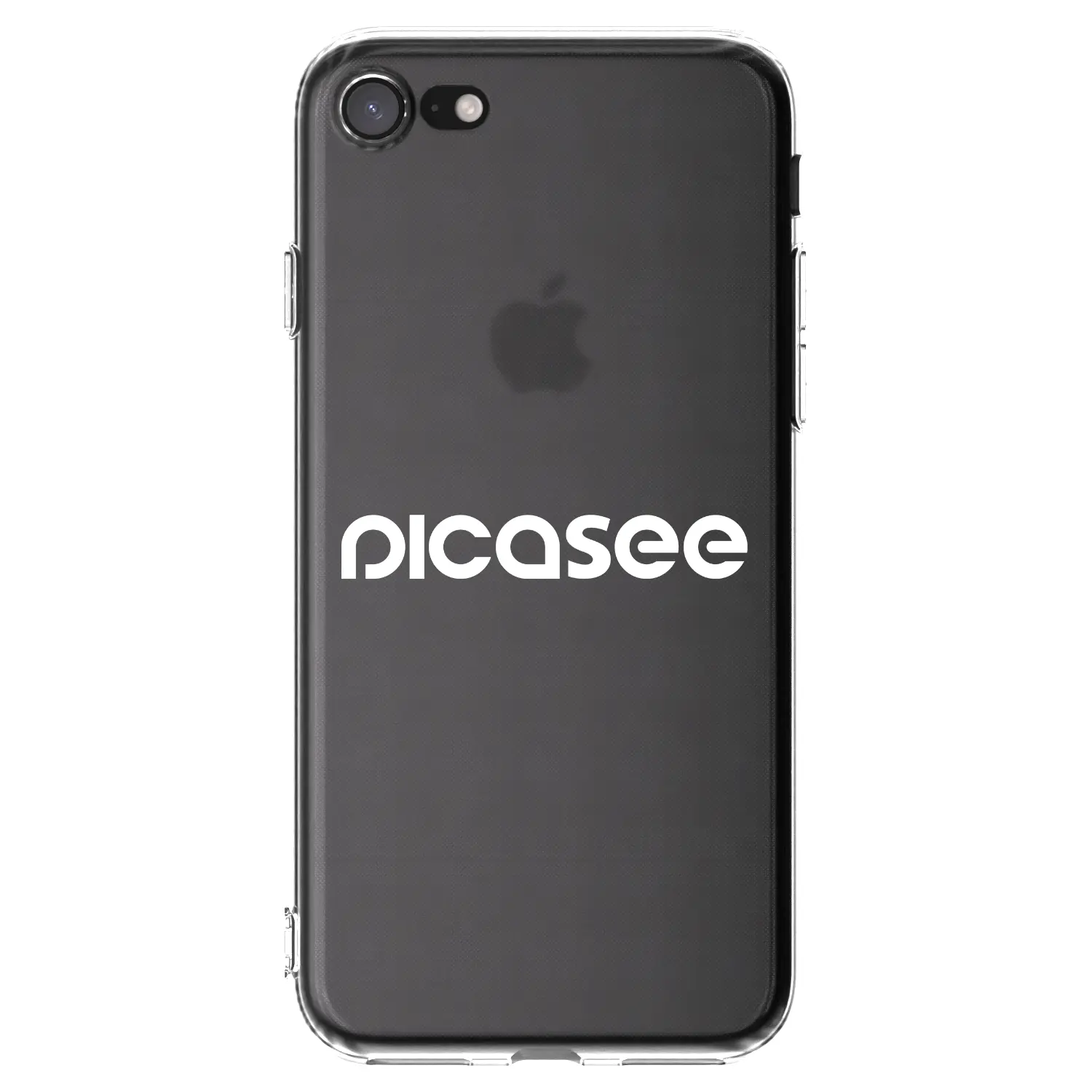 Silikonový průhledný obal pro Apple iPhone SE 2020 - Picasee - new logo - white