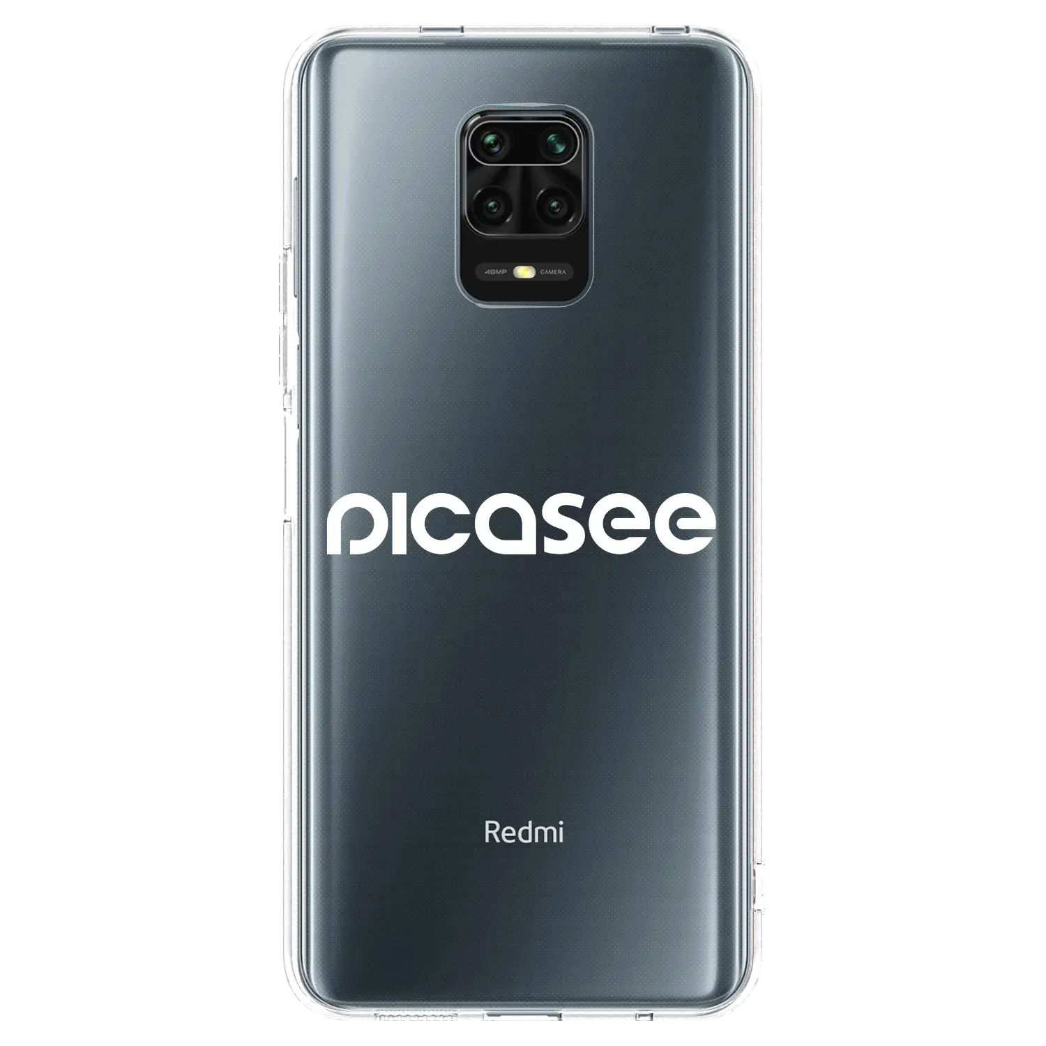 Silikonový průhledný obal pro Xiaomi Redmi Note 9S - Picasee - new logo - white
