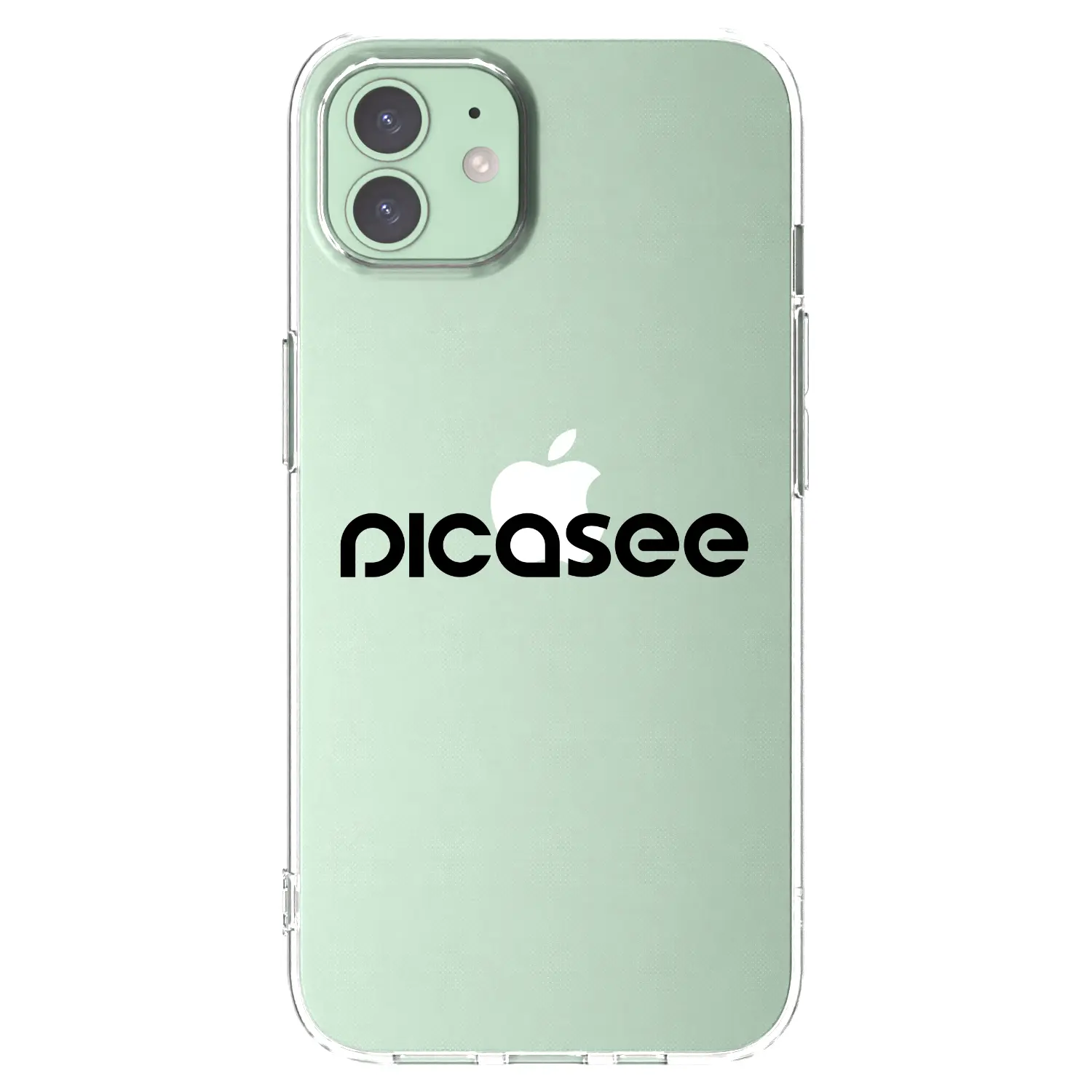 Silikonový průhledný obal pro Apple iPhone 12 Pro - Picasee - new logo - black