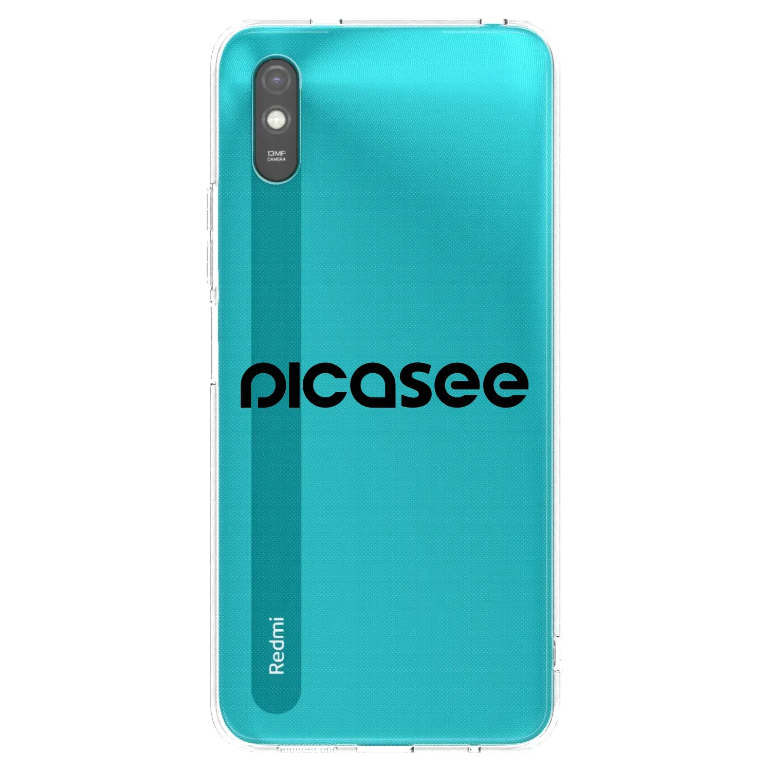 Silikonový průhledný obal pro Xiaomi Redmi 9AT - Picasee - new logo - black