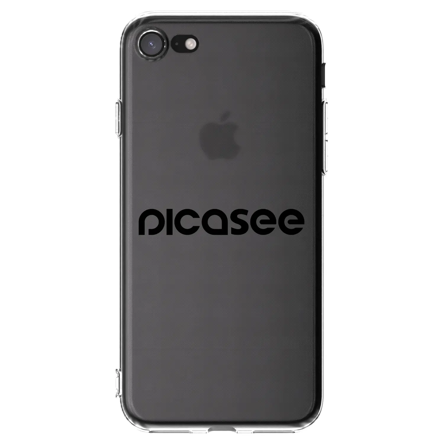 Silikonový průhledný obal pro Apple iPhone SE 2022 - Picasee - new logo - black