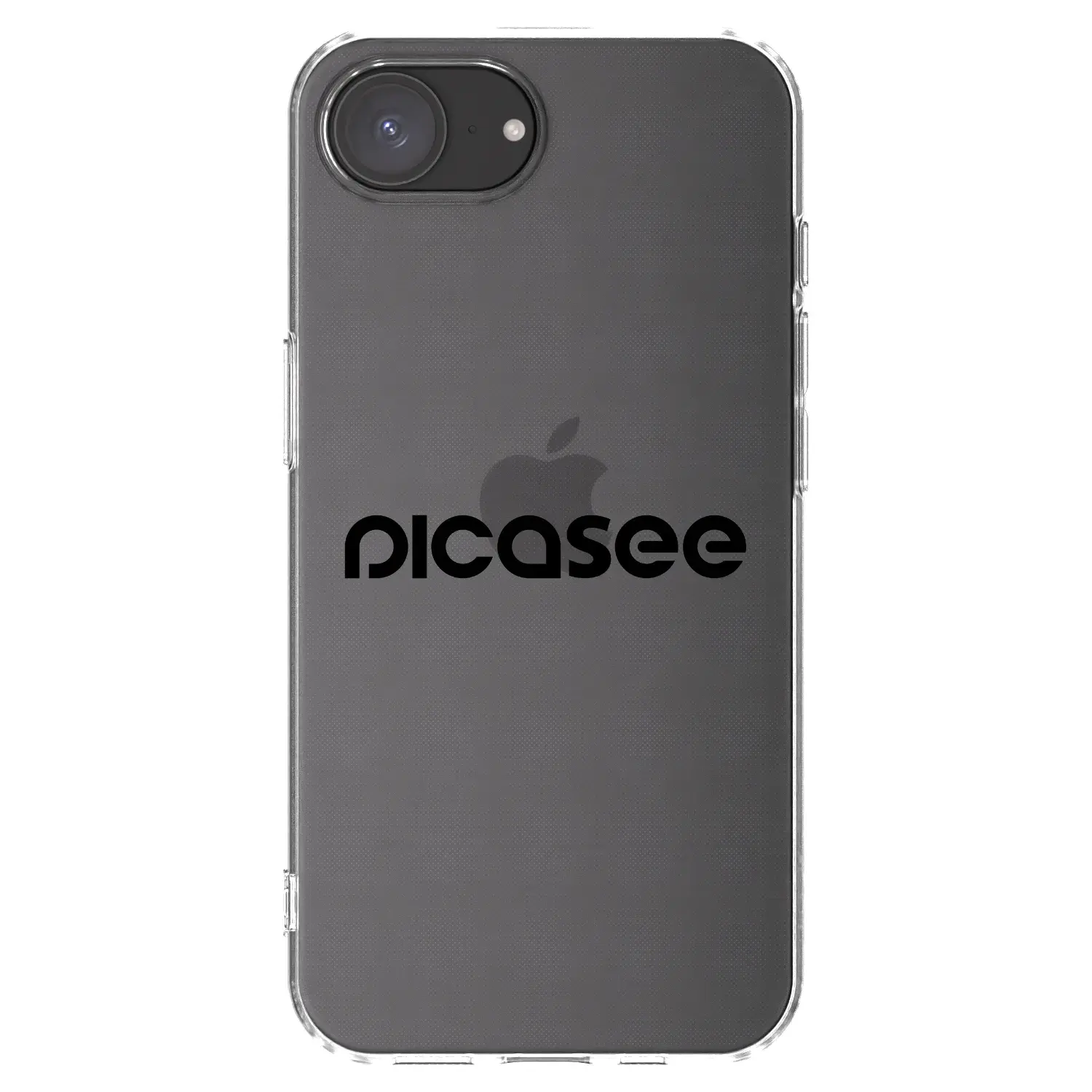 Silikonový průhledný obal pro Apple iPhone 17e - Picasee - new logo - black