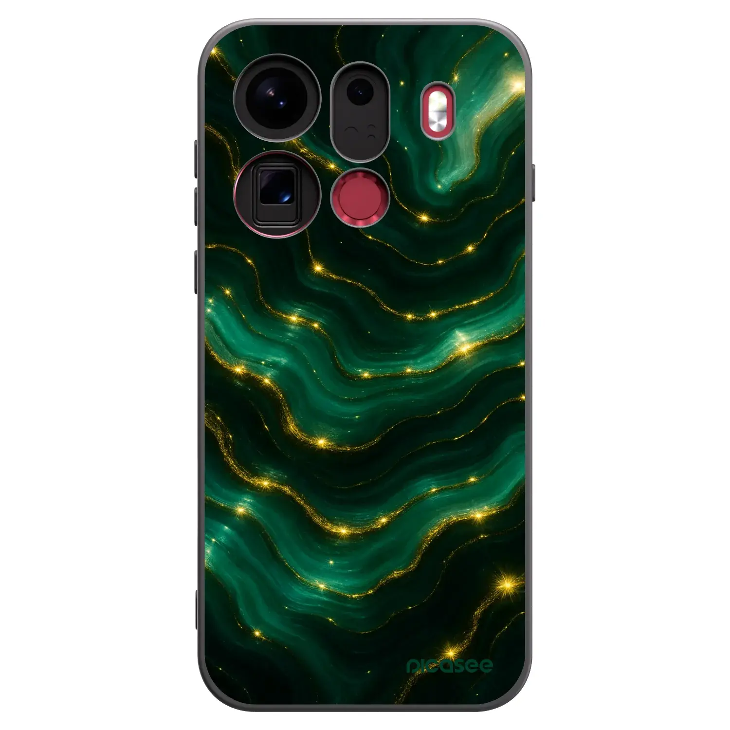 Silikonový černý obal pro OPPO Find X9 Pro - Emerald