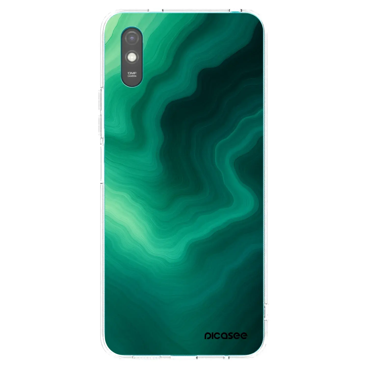 Silikonový průhledný obal pro Xiaomi Redmi 9AT - Malachite