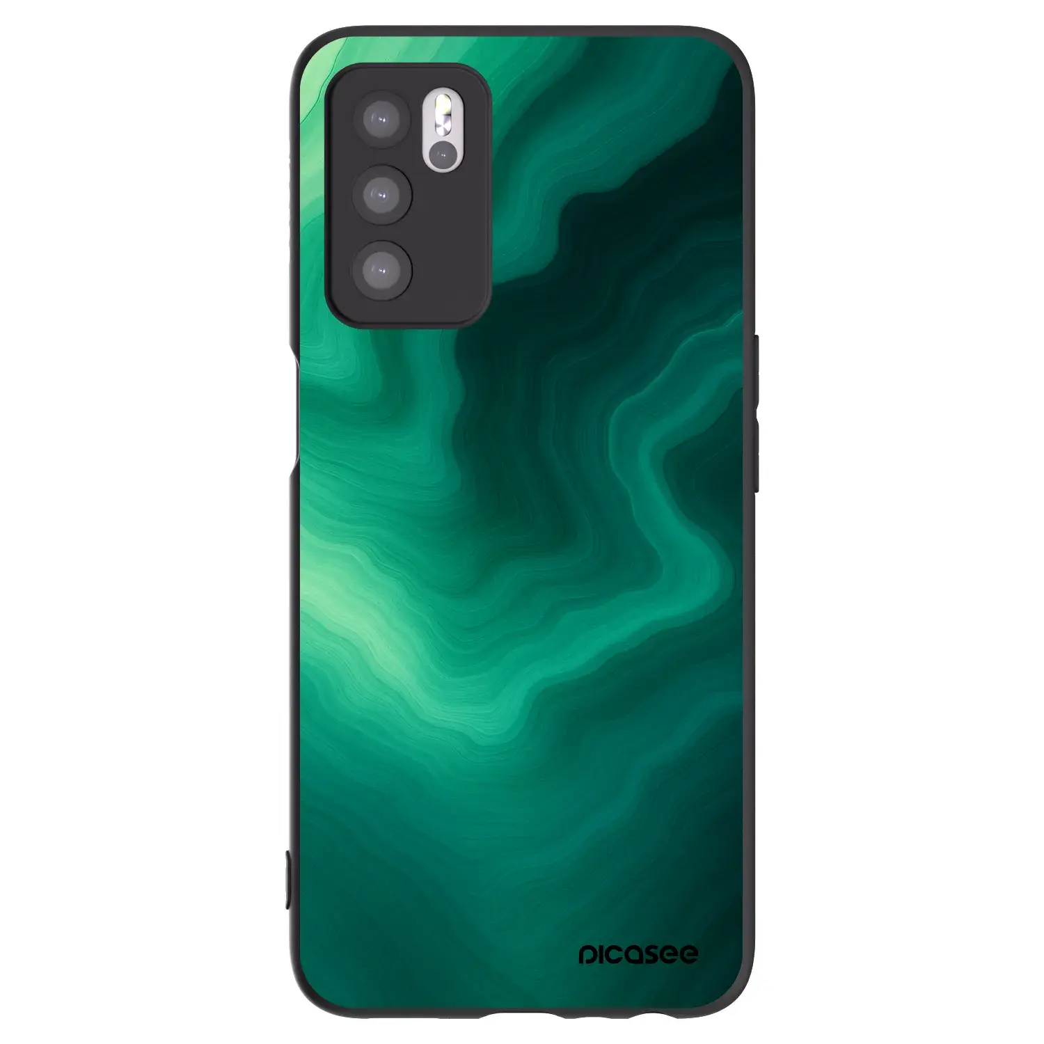 Silikonový černý obal pro OPPO A16s - Malachite