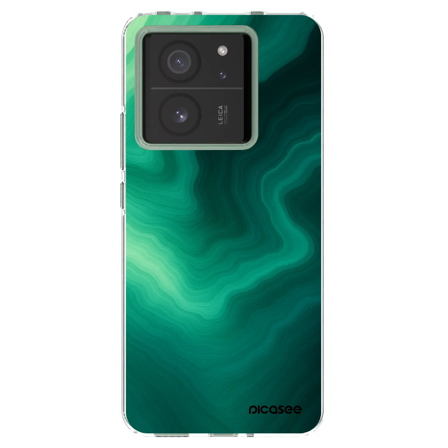 Silikonový průhledný obal pro Xiaomi 13T Pro - Malachite