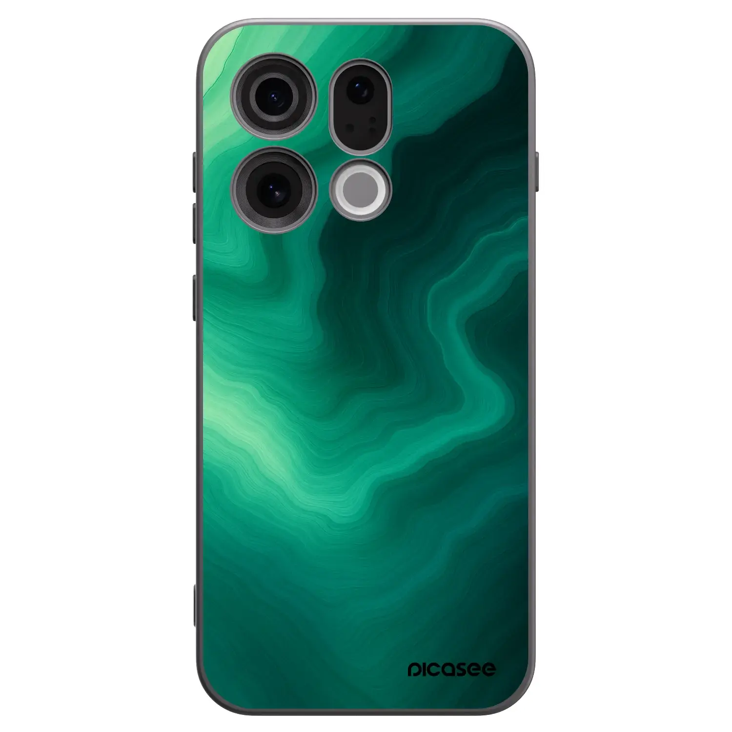 Silikonový černý obal pro OPPO Find X9 - Malachite