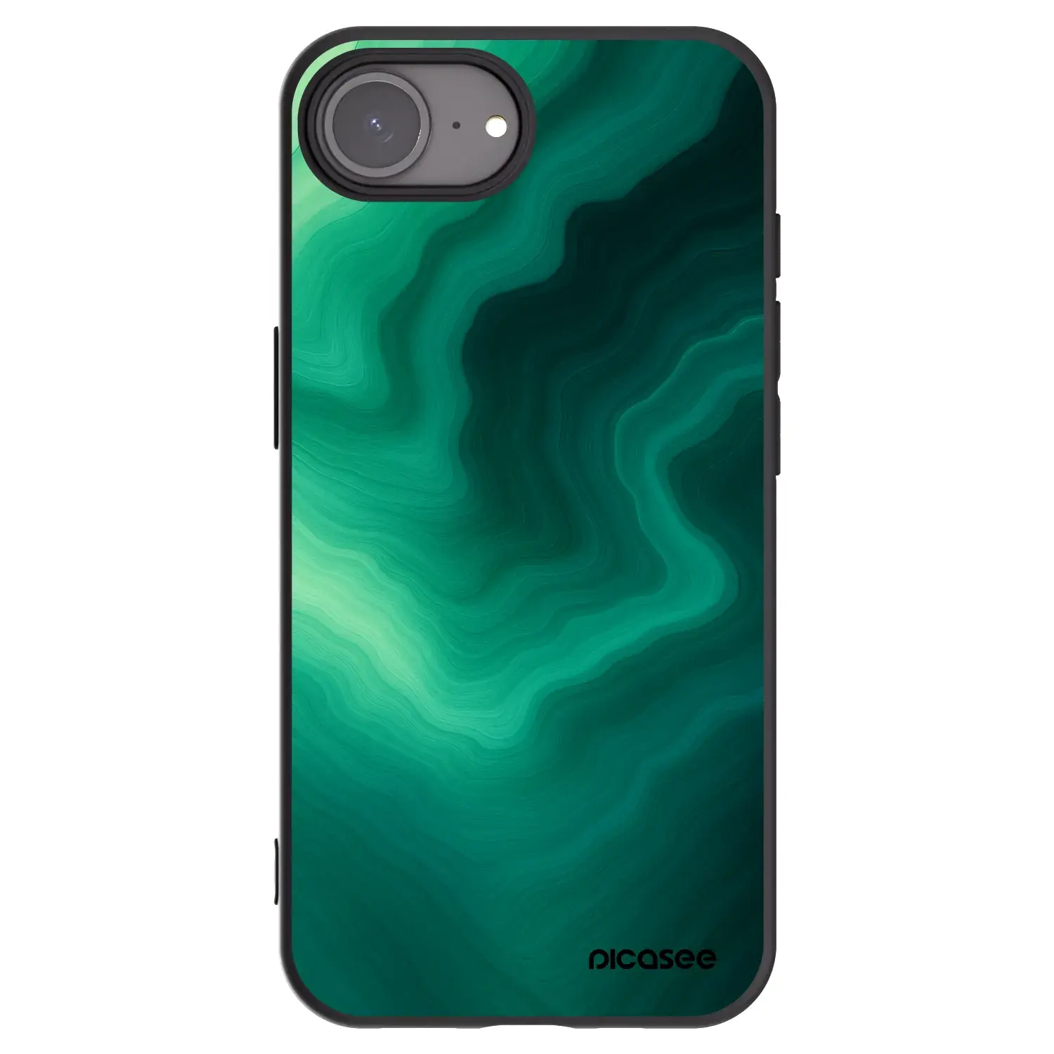 Silikonový černý obal pro Apple iPhone 17e - Malachite