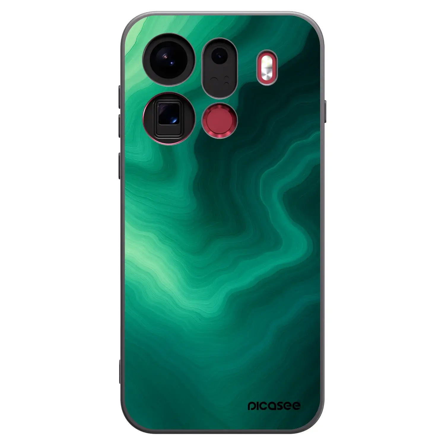 Silikonový černý obal pro OPPO Find X9 Pro - Malachite