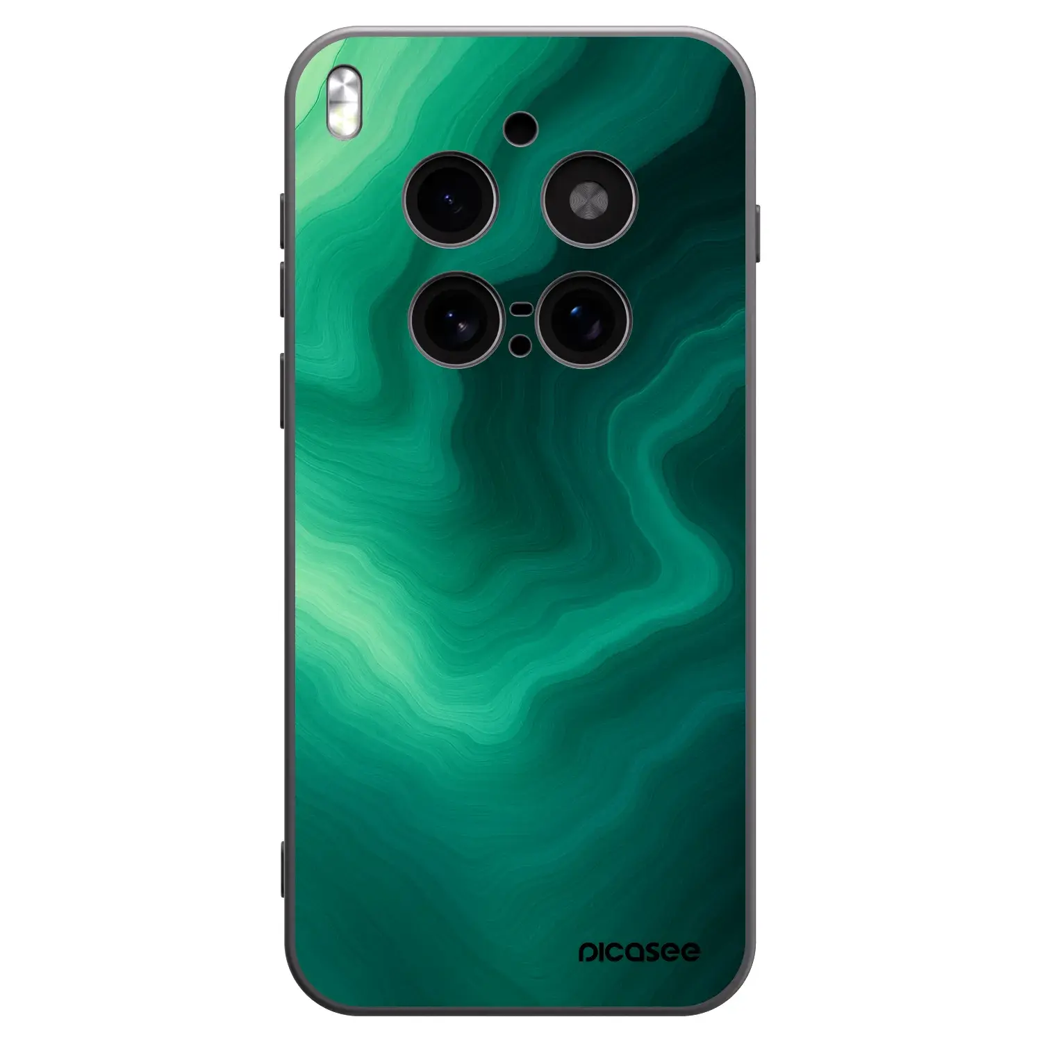 Silikonový černý obal pro Vivo X300 Pro - Malachite