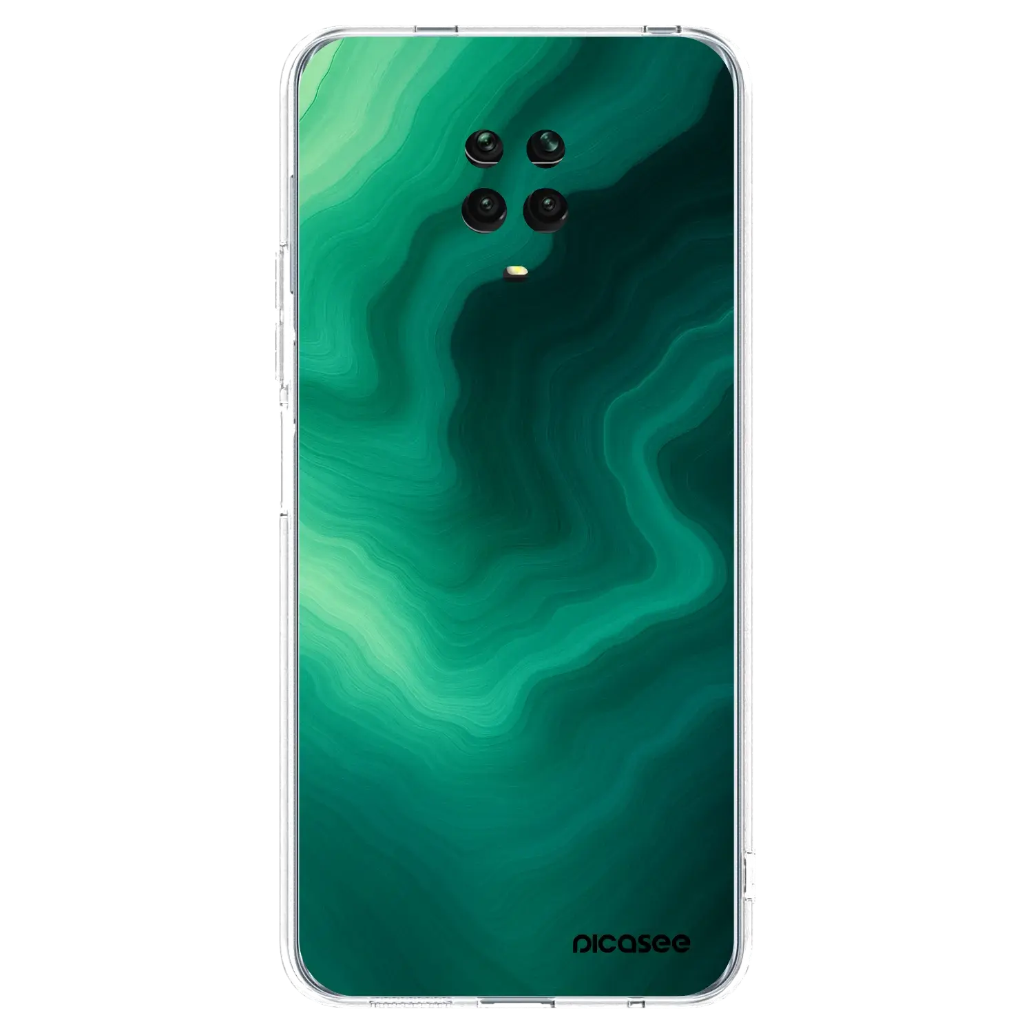 Silikonový průhledný obal pro Xiaomi Redmi Note 9S - Malachite