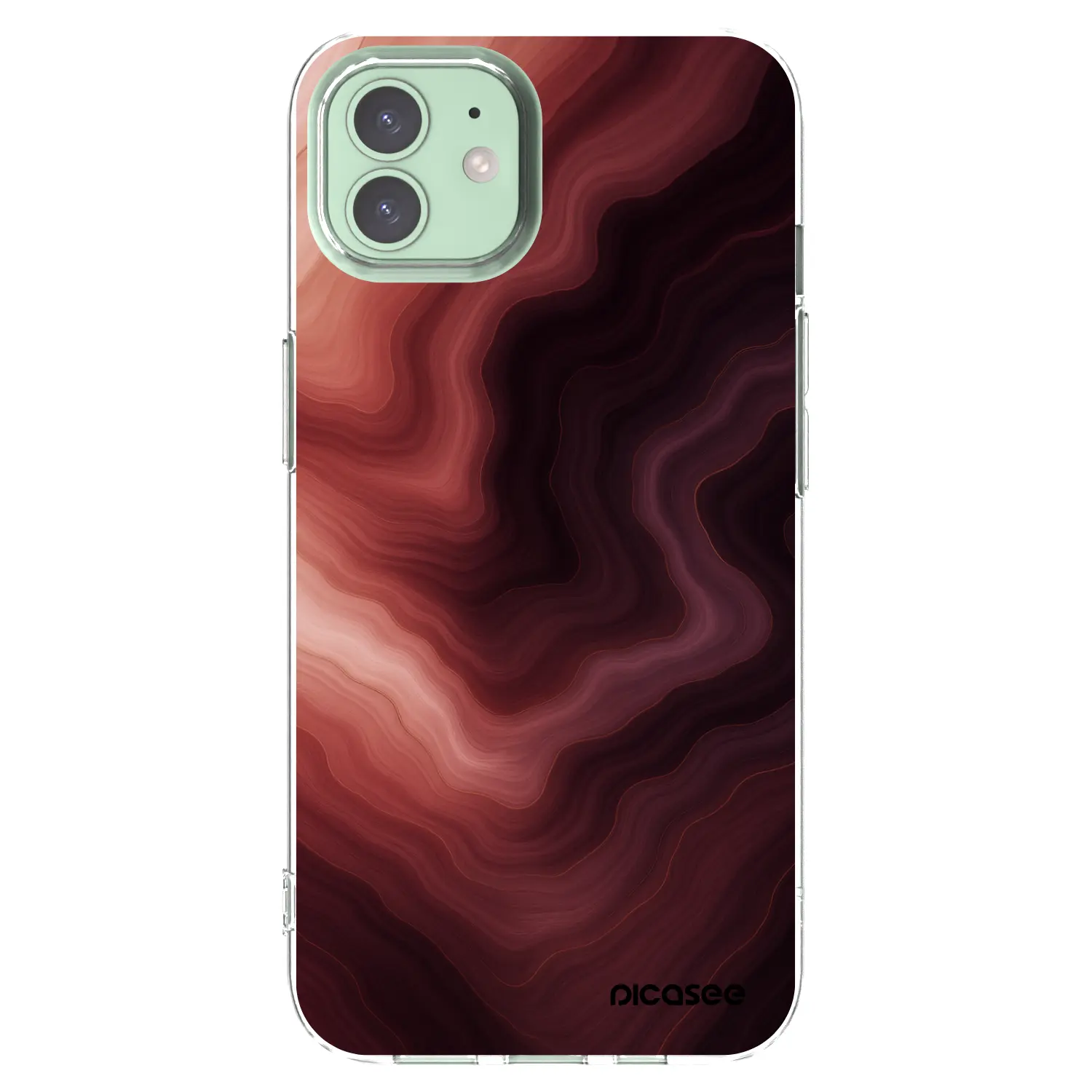 Silikonový průhledný obal pro Apple iPhone 12 Pro - Rouge
