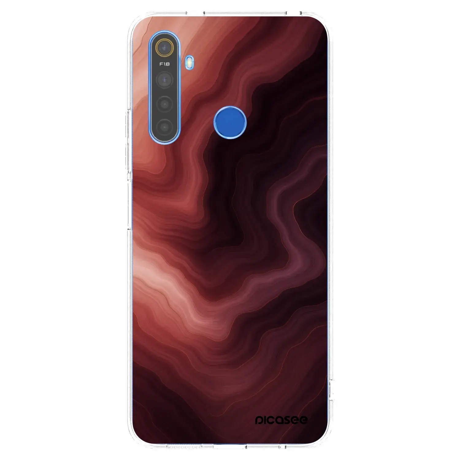 Silikonový průhledný obal pro Realme 5 - Rouge