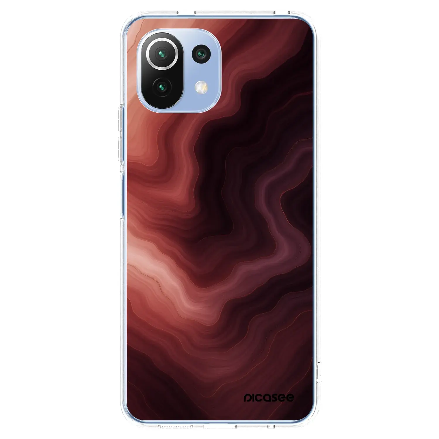 Silikonový průhledný obal pro Xiaomi 11 Lite 5G NE - Rouge