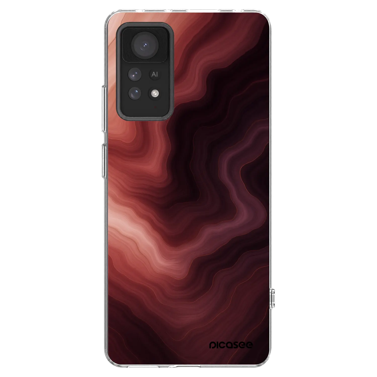 Silikonový průhledný obal pro Xiaomi Redmi Note 11 Pro 5G - Rouge
