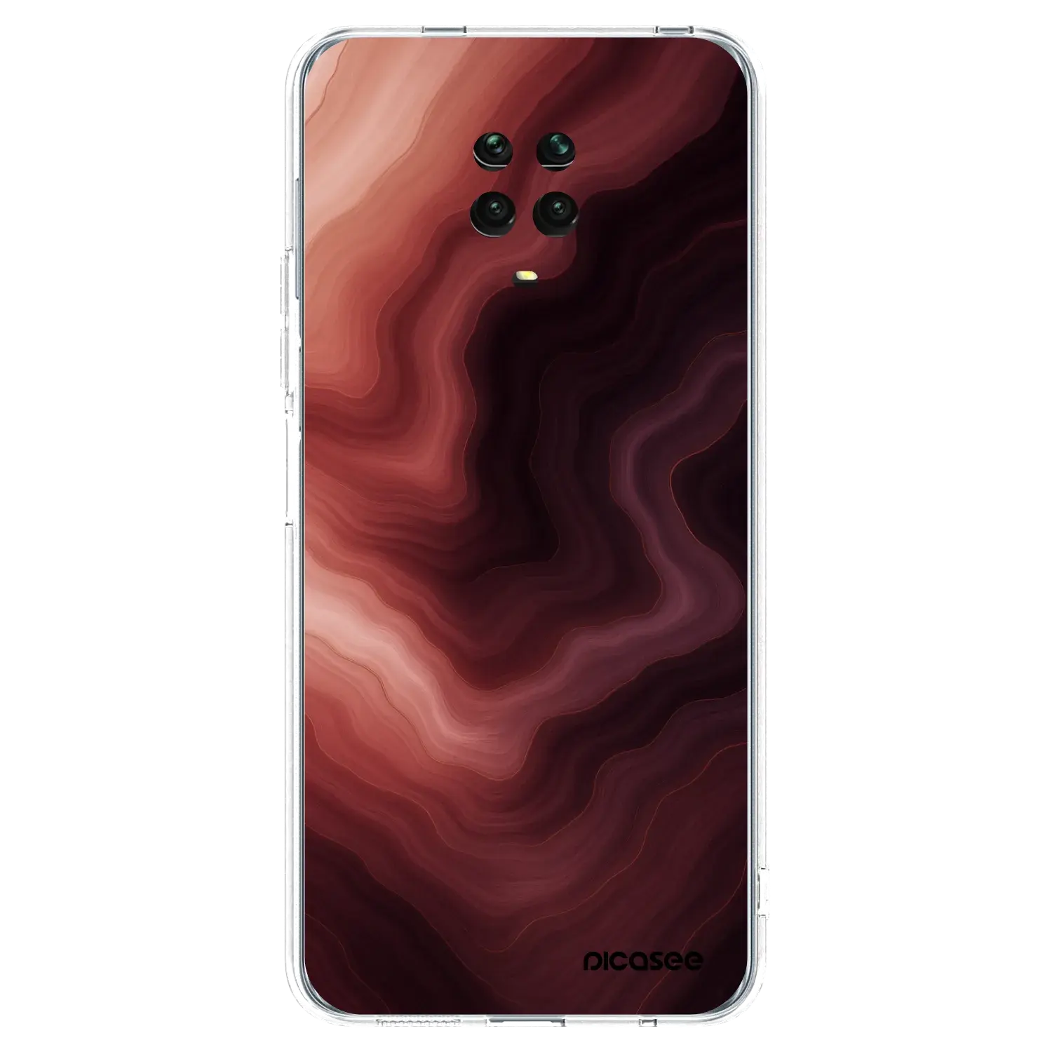 Silikonový průhledný obal pro Xiaomi Redmi Note 9S - Rouge
