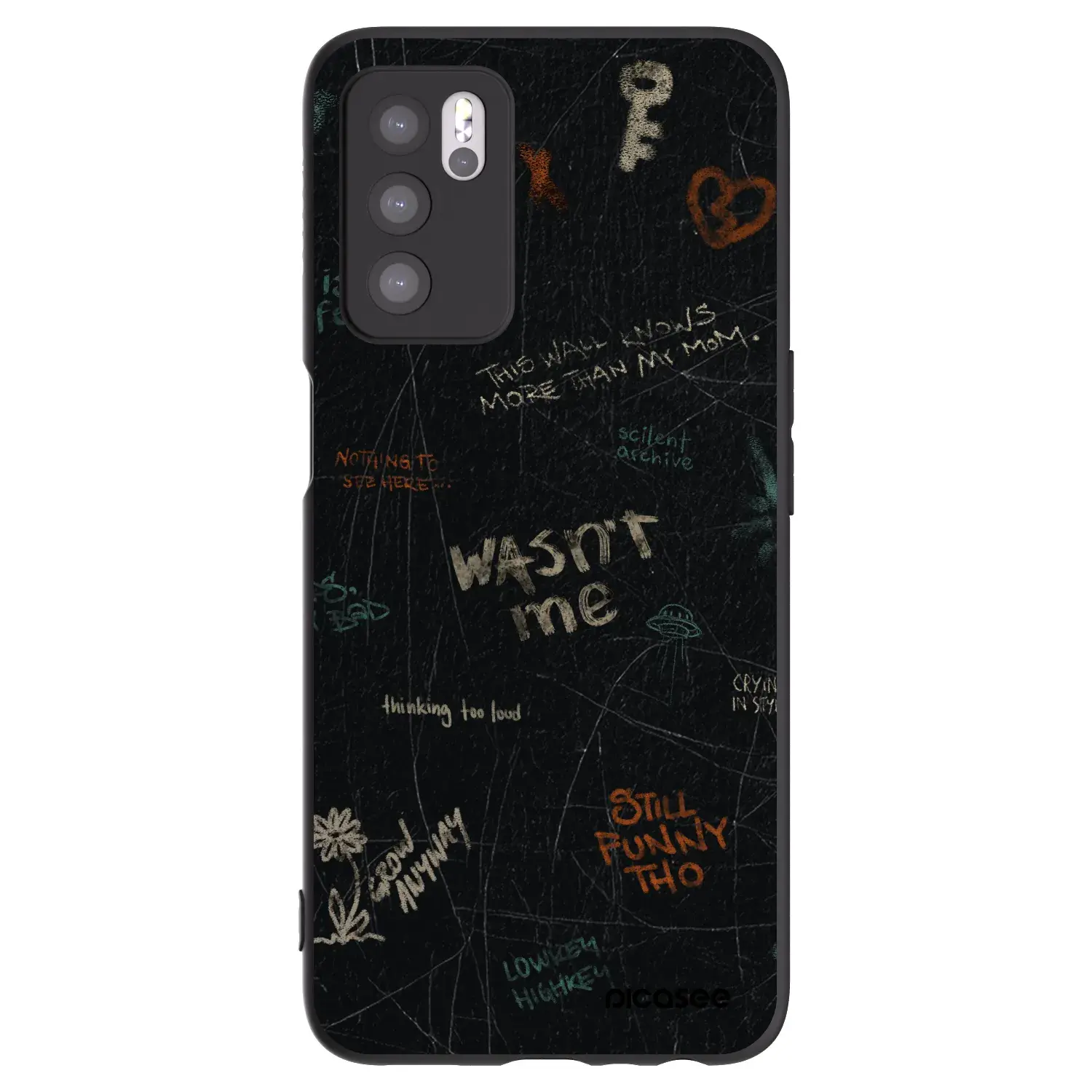 Silikonový černý obal pro OPPO A16s - CONFESSION