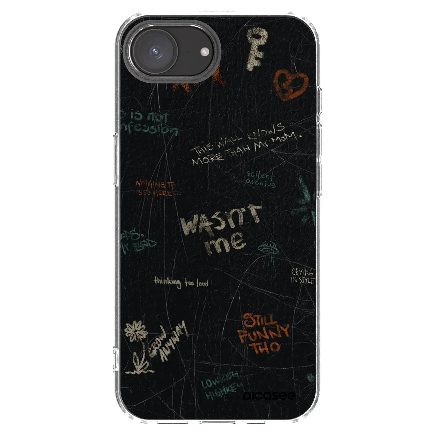 Silikonový průhledný obal pro Apple iPhone 17e - CONFESSION