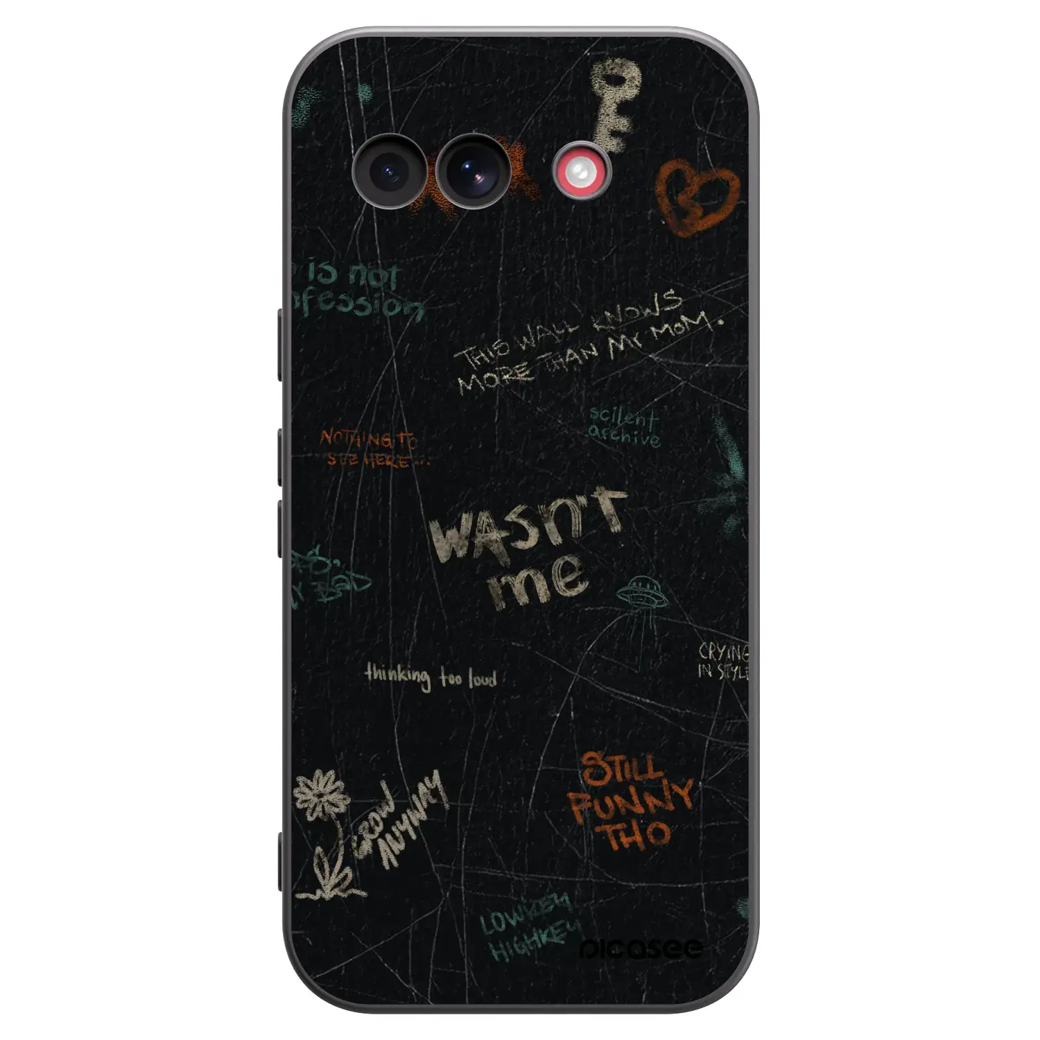 Silikonový černý obal pro Google Pixel 10a - CONFESSION