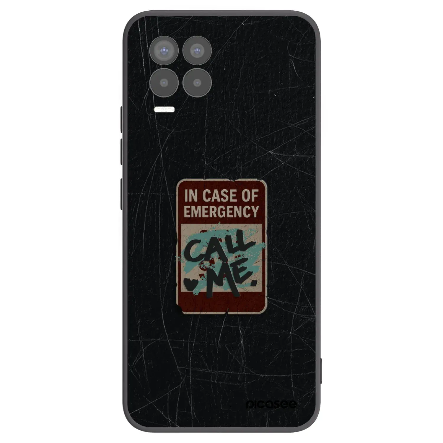 Silikonový černý obal pro Realme 8 Pro - EMERGENCY