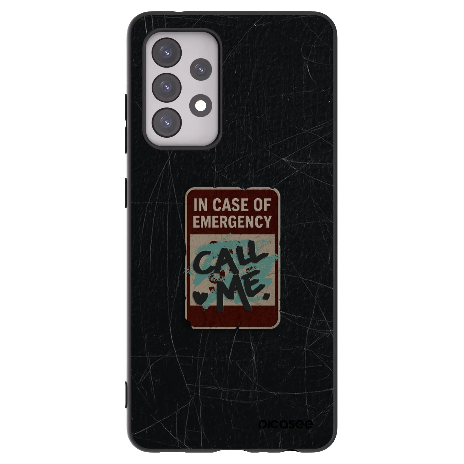 Silikonový černý obal pro Samsung Galaxy A52s 5G A528B - EMERGENCY
