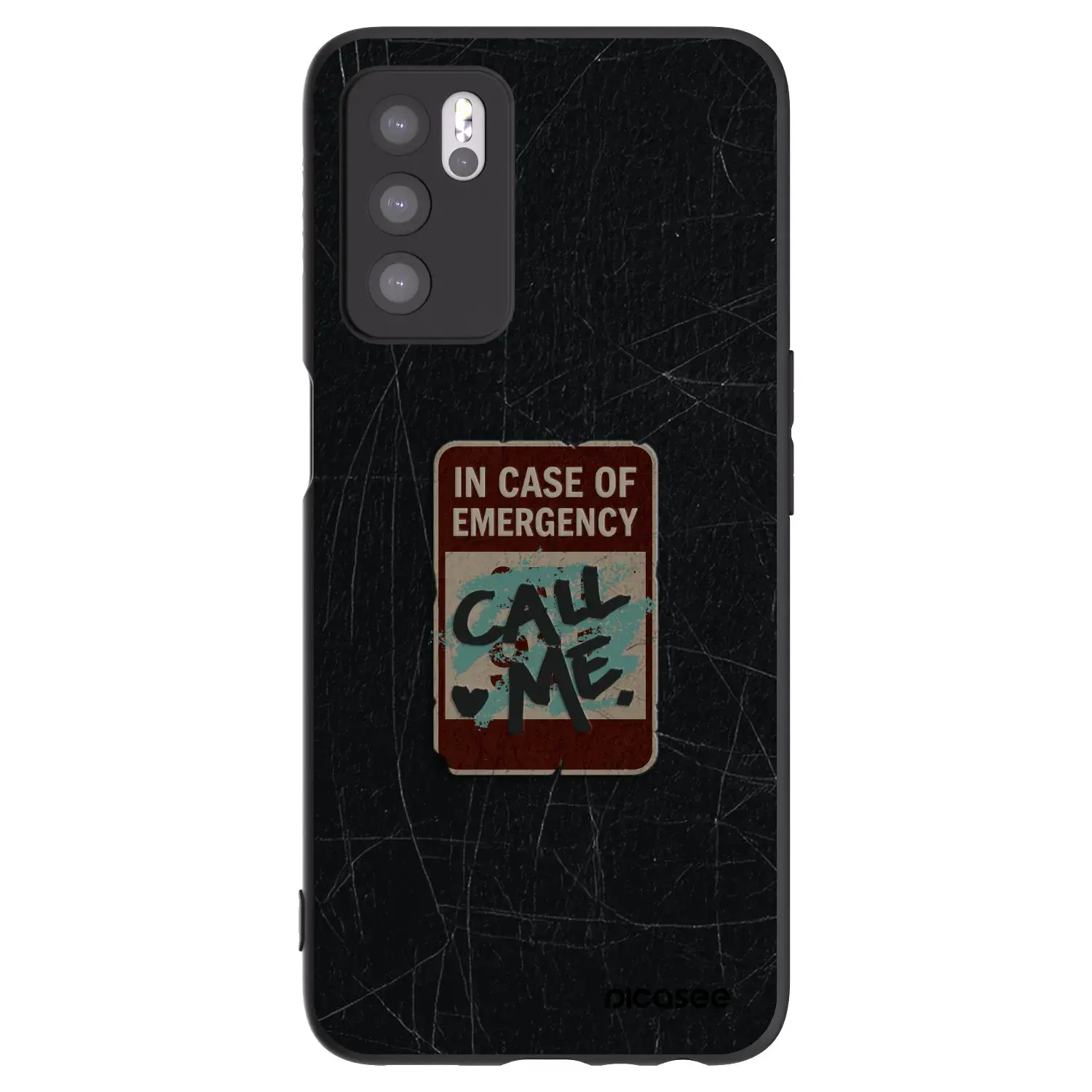 Silikonový černý obal pro OPPO A16s - EMERGENCY