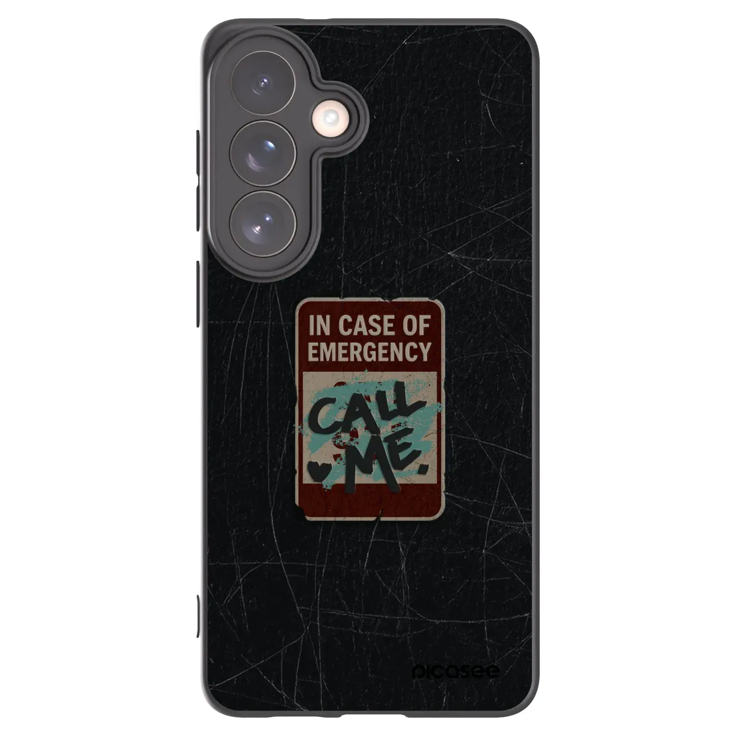 Silikonový černý obal pro Samsung Galaxy S26+ - EMERGENCY