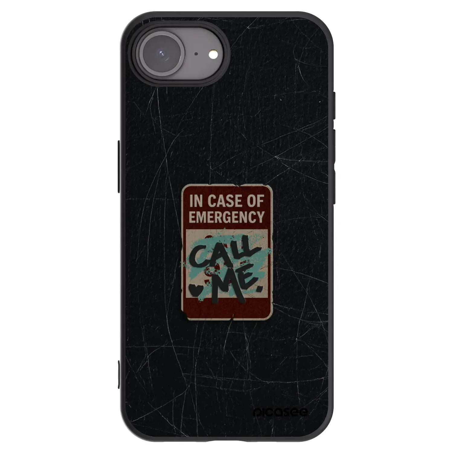 Silikonový černý obal pro Apple iPhone 17e - EMERGENCY