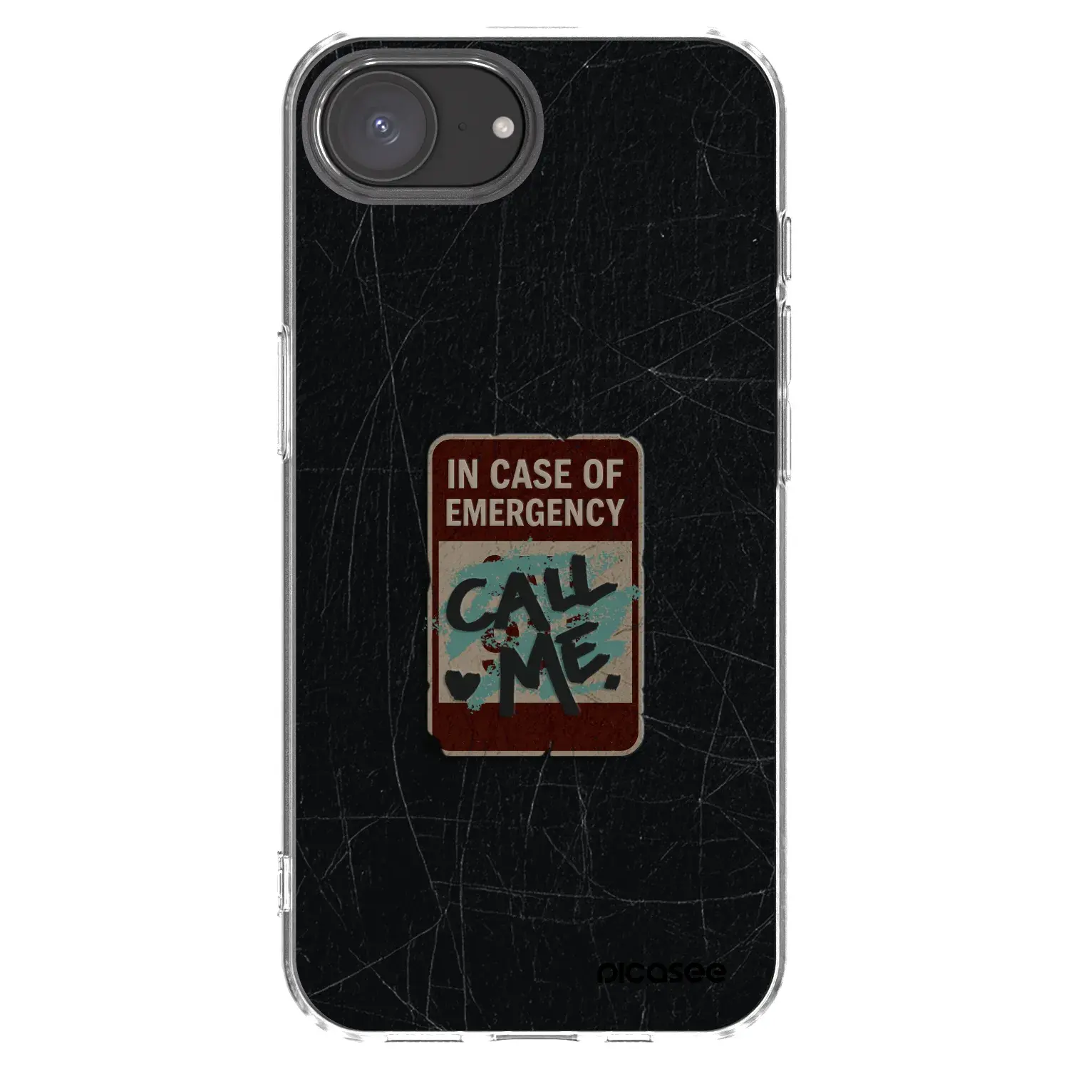 Silikonový průhledný obal pro Apple iPhone 17e - EMERGENCY