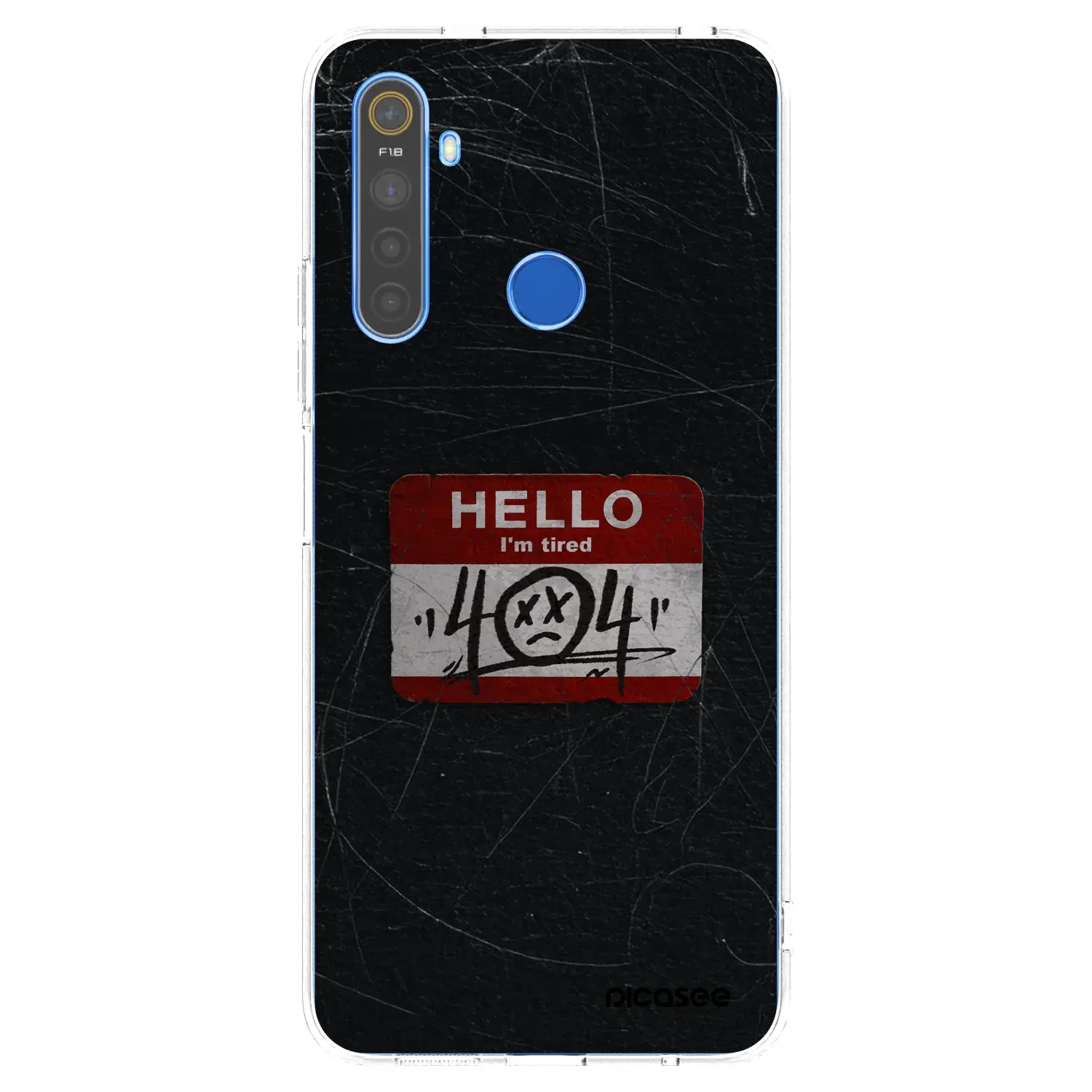 Silikonový průhledný obal pro Realme 5 - HELLO 404