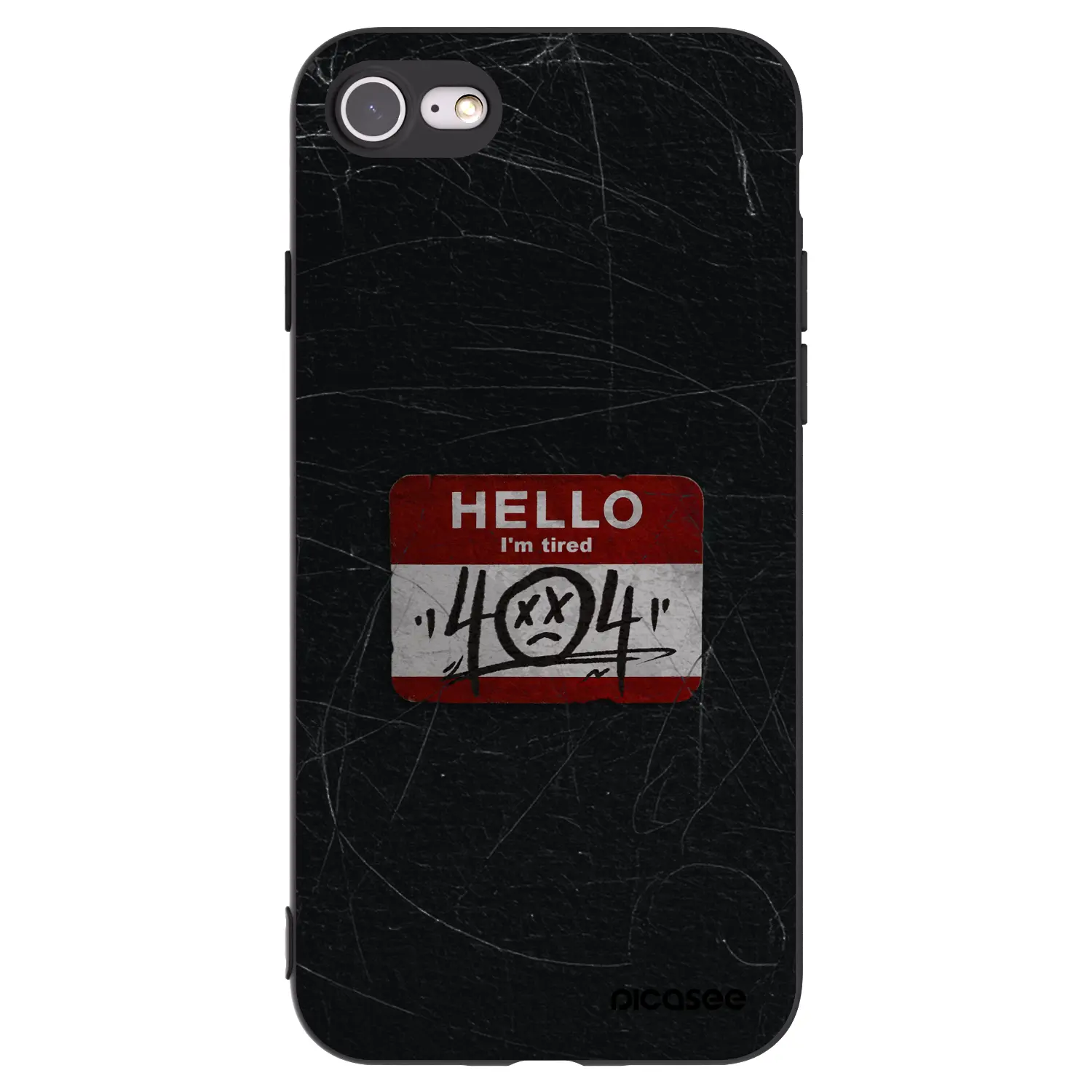 Silikonový černý obal pro Apple iPhone SE 2022 - HELLO 404