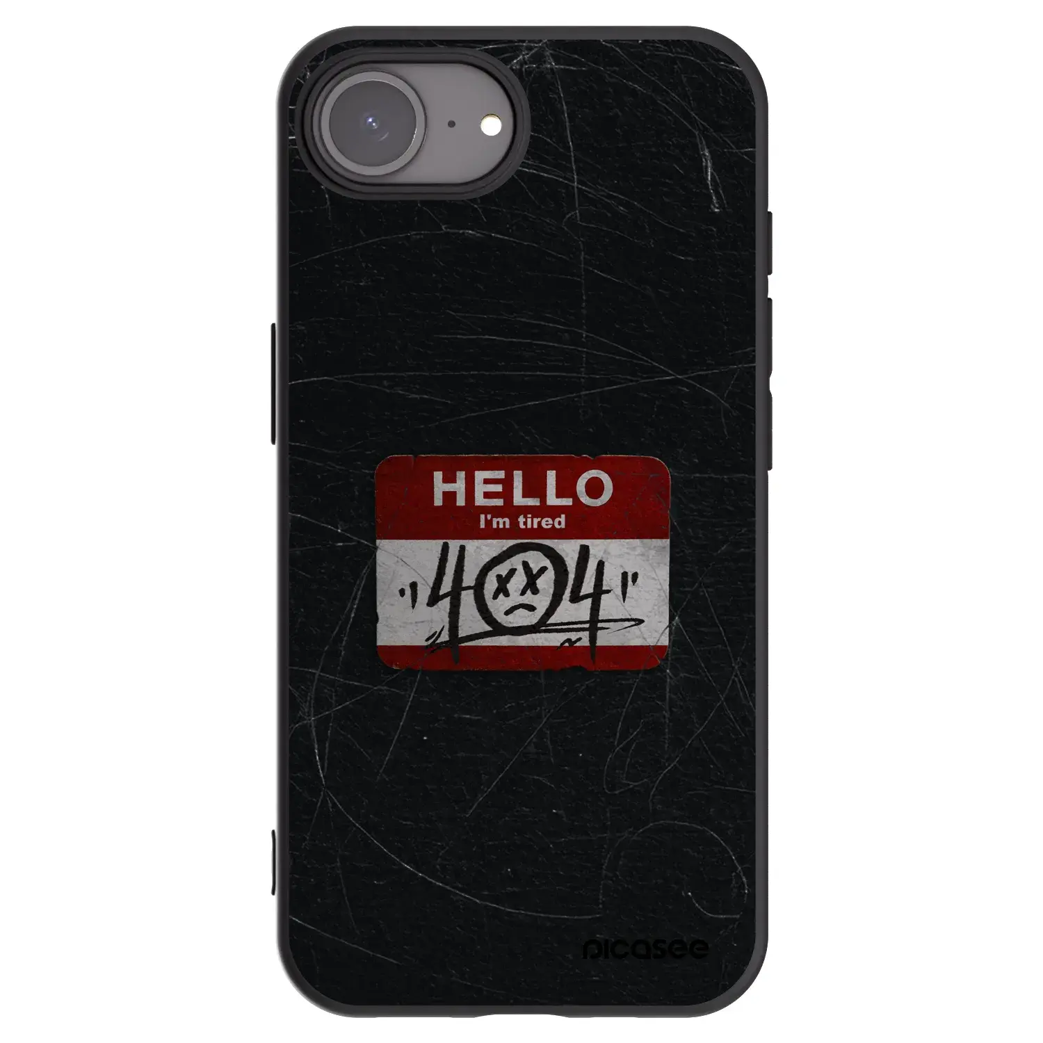 Silikonový černý obal pro Apple iPhone 17e - HELLO 404
