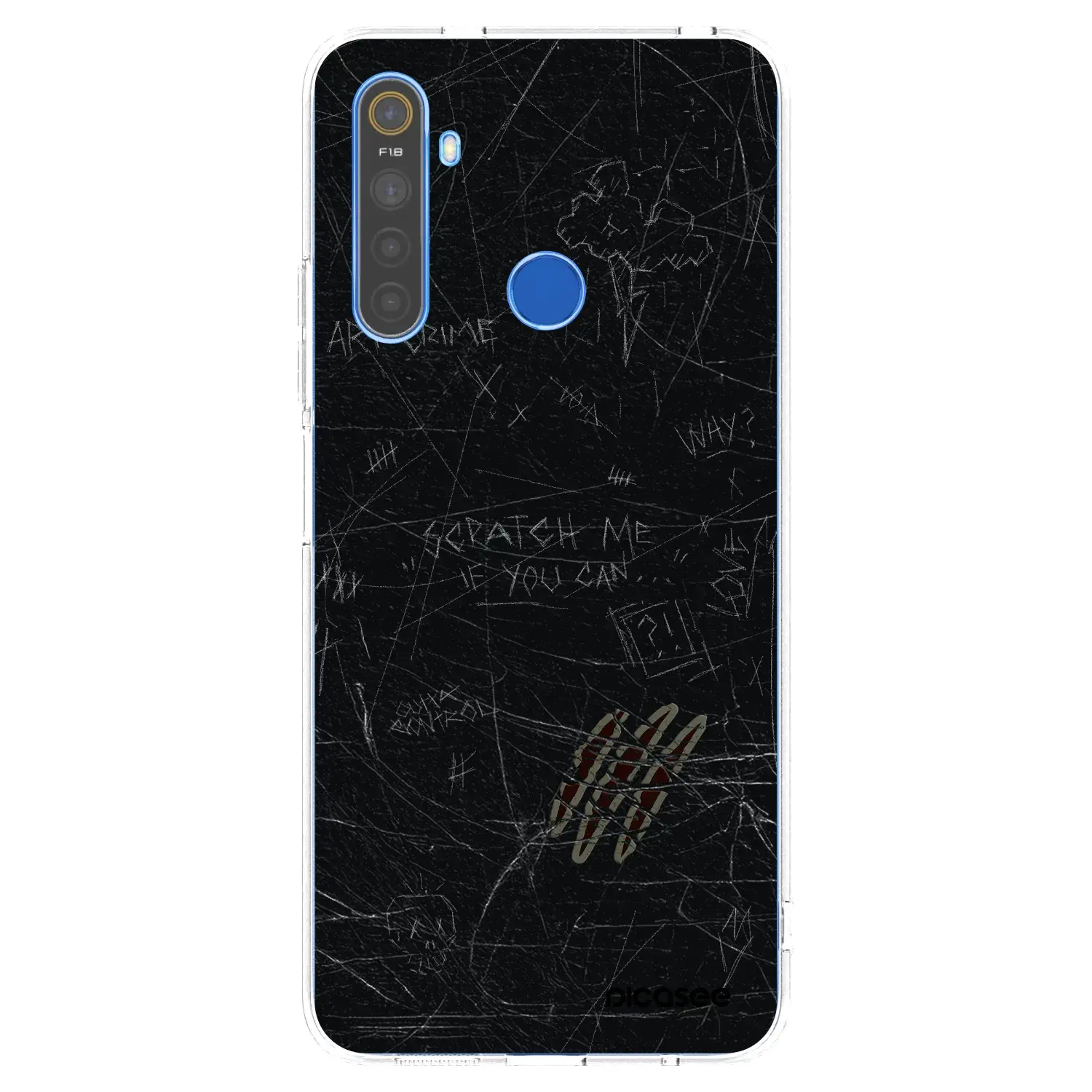 Silikonový průhledný obal pro Realme 5 - SCRATCH