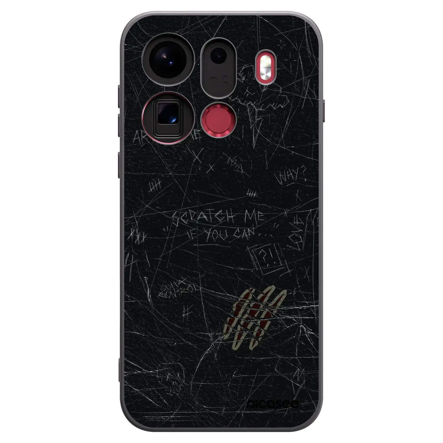 Silikonový černý obal pro OPPO Find X9 Pro - SCRATCH
