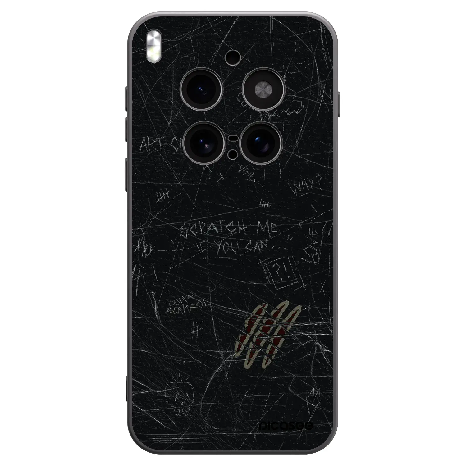 Silikonový černý obal pro Vivo X300 Pro - SCRATCH