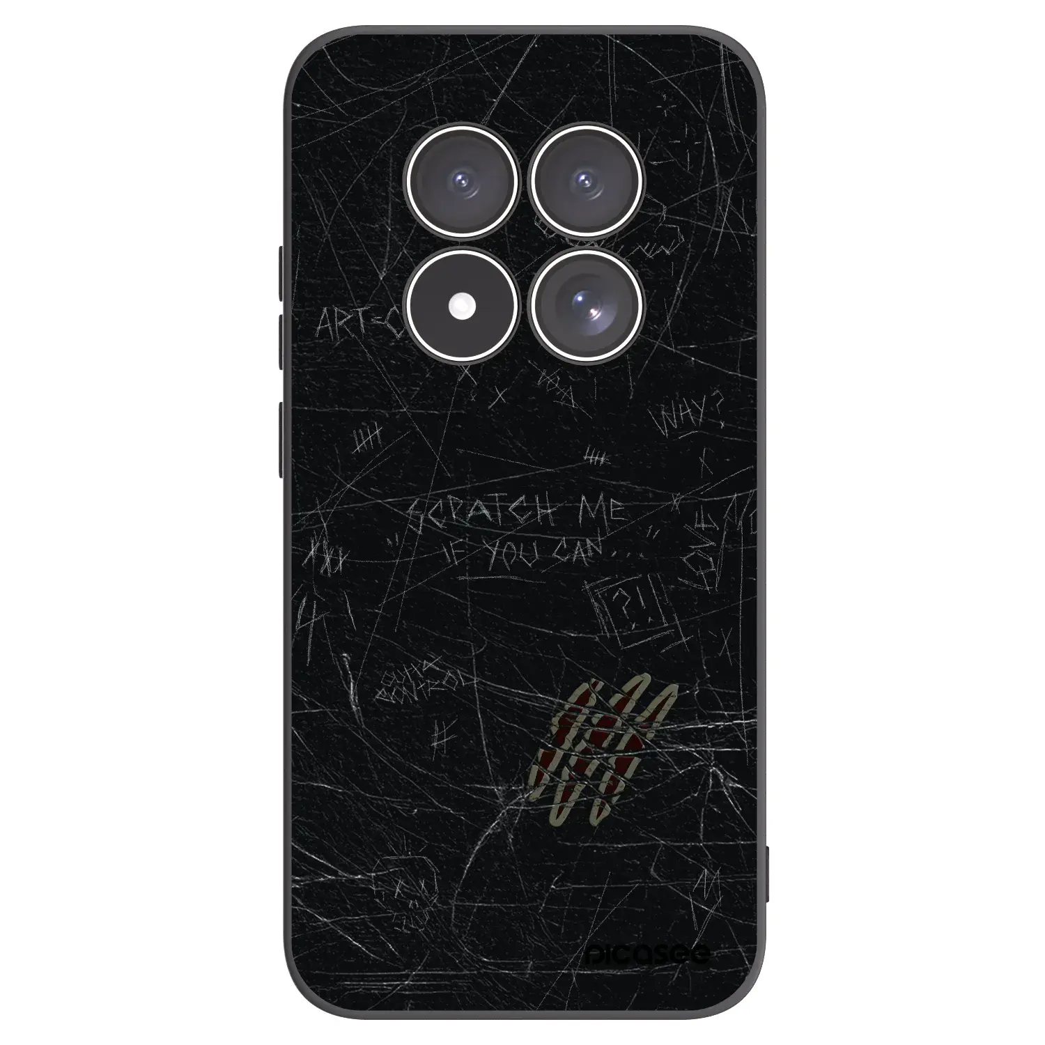 Silikonový černý obal pro Xiaomi Redmi Note 15 Pro 5G - SCRATCH