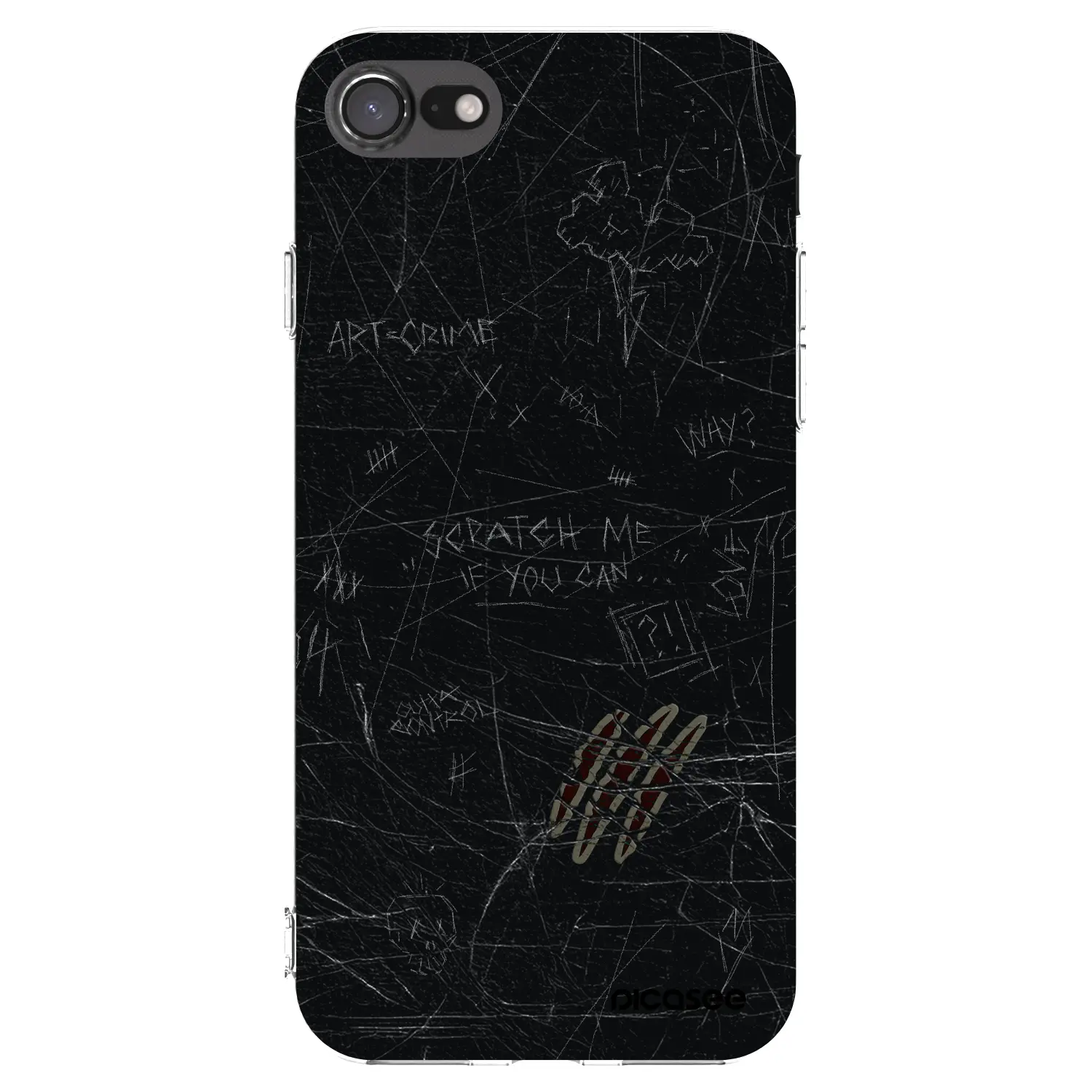 Silikonový průhledný obal pro Apple iPhone SE 2020 - SCRATCH
