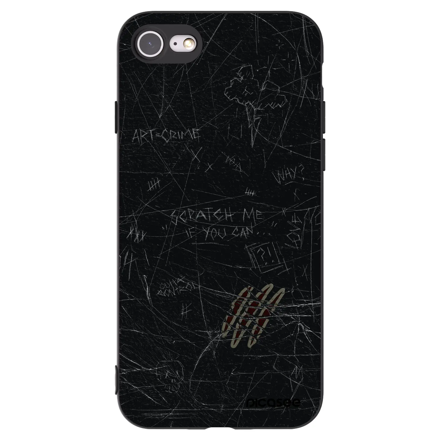 Silikonový černý obal pro Apple iPhone SE 2020 - SCRATCH