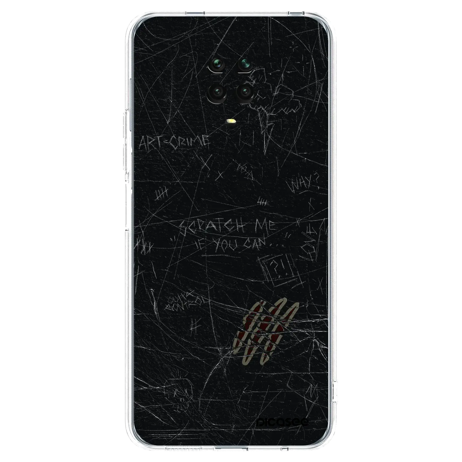 Silikonový průhledný obal pro Xiaomi Redmi Note 9S - SCRATCH