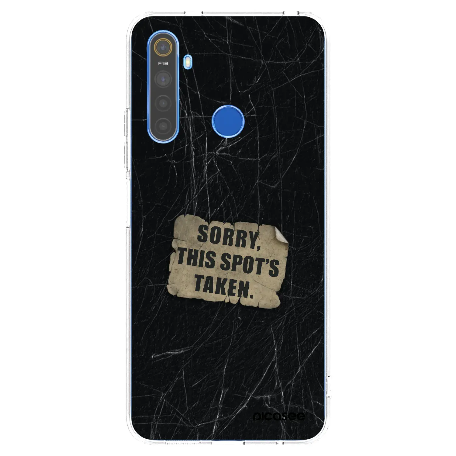 Silikonový průhledný obal pro Realme 5 - SORRY