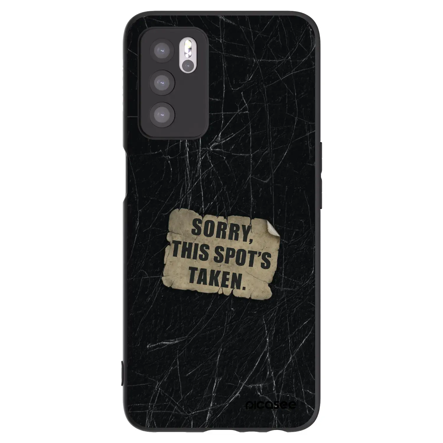 Silikonový černý obal pro OPPO A16s - SORRY