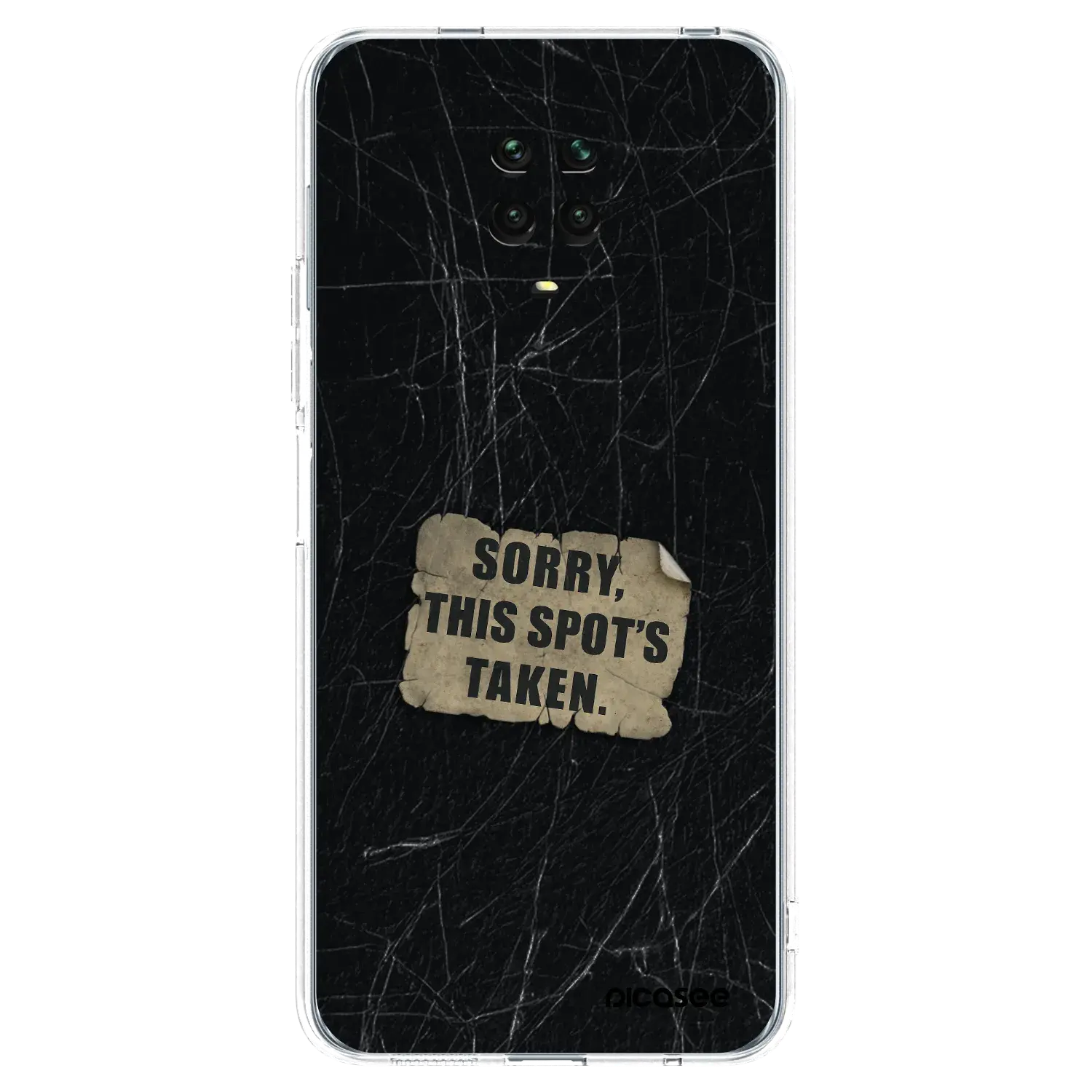 Silikonový průhledný obal pro Xiaomi Redmi Note 9S - SORRY