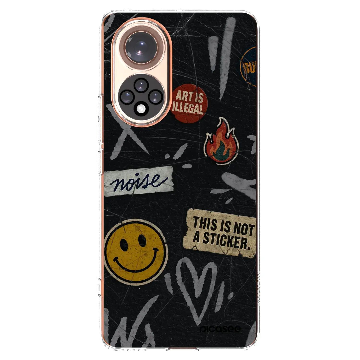 Silikonový průhledný obal pro Huawei Nova 9 - STICKERS x TAGS