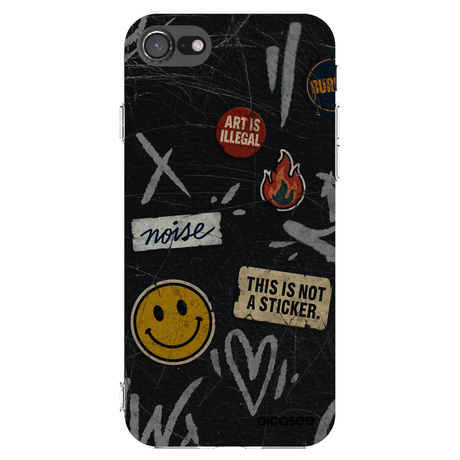 Silikonový průhledný obal pro Apple iPhone SE 2022 - STICKERS x TAGS