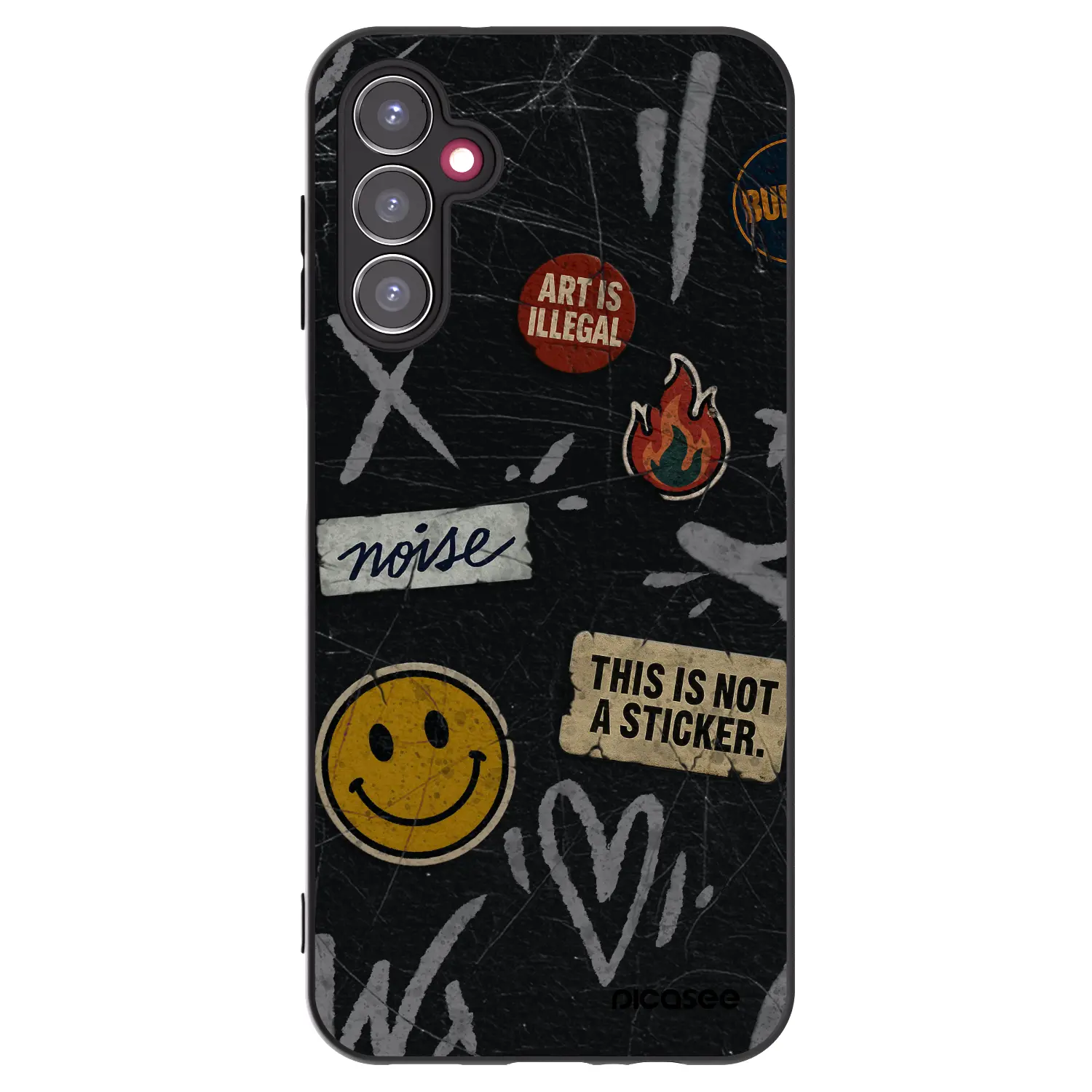 Silikonový černý obal pro Samsung Galaxy A14 5G A146P - STICKERS x TAGS