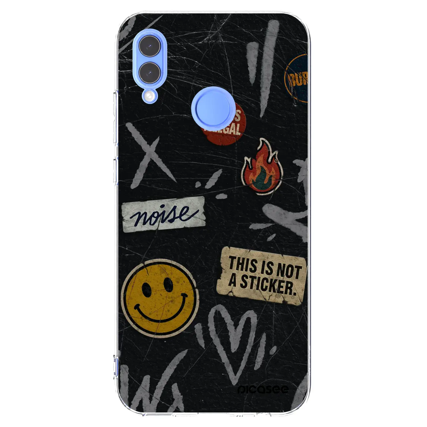 Silikonový průhledný obal pro Honor 10 Lite - STICKERS x TAGS
