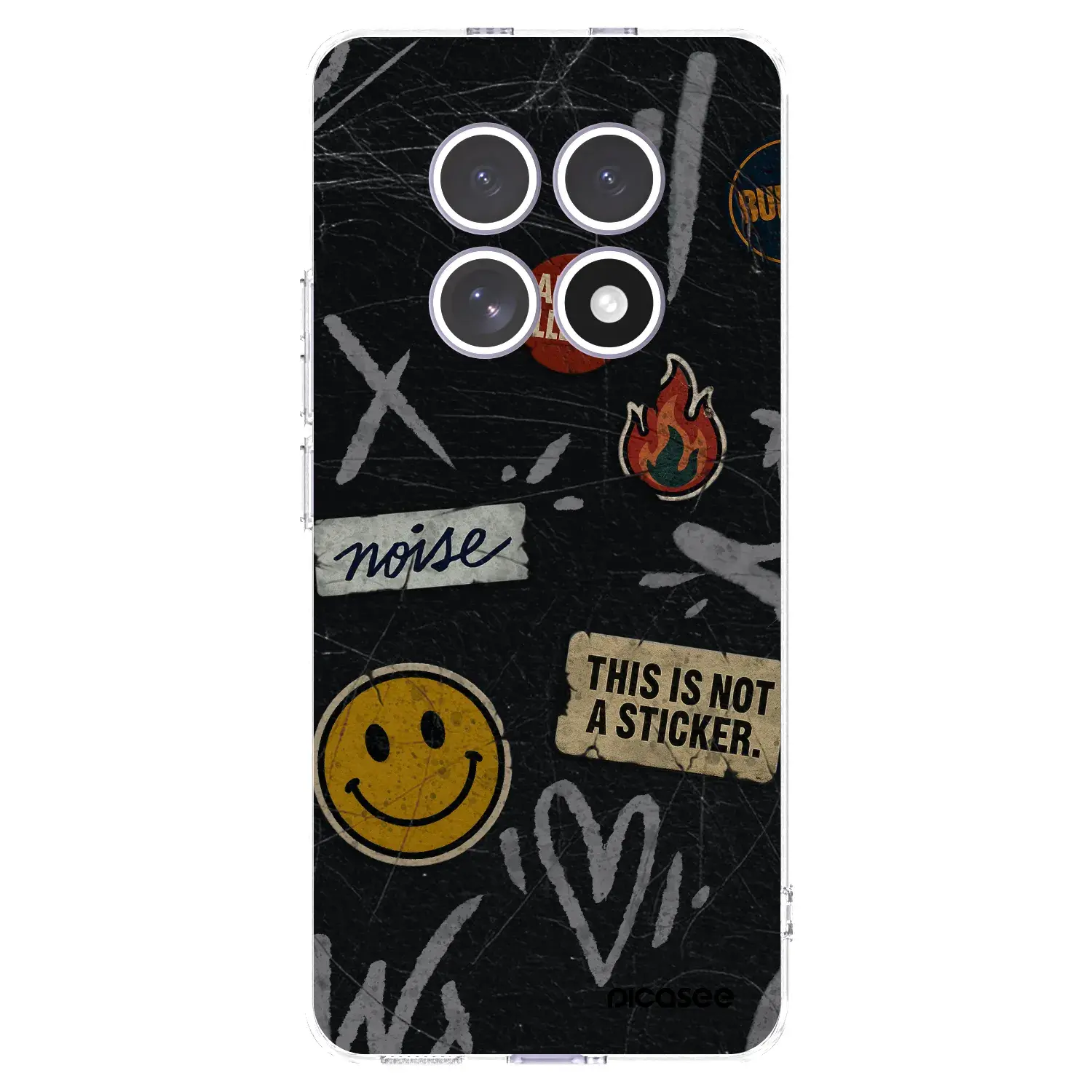 Silikonový průhledný obal pro Xiaomi Redmi Note 15 4G - STICKERS x TAGS