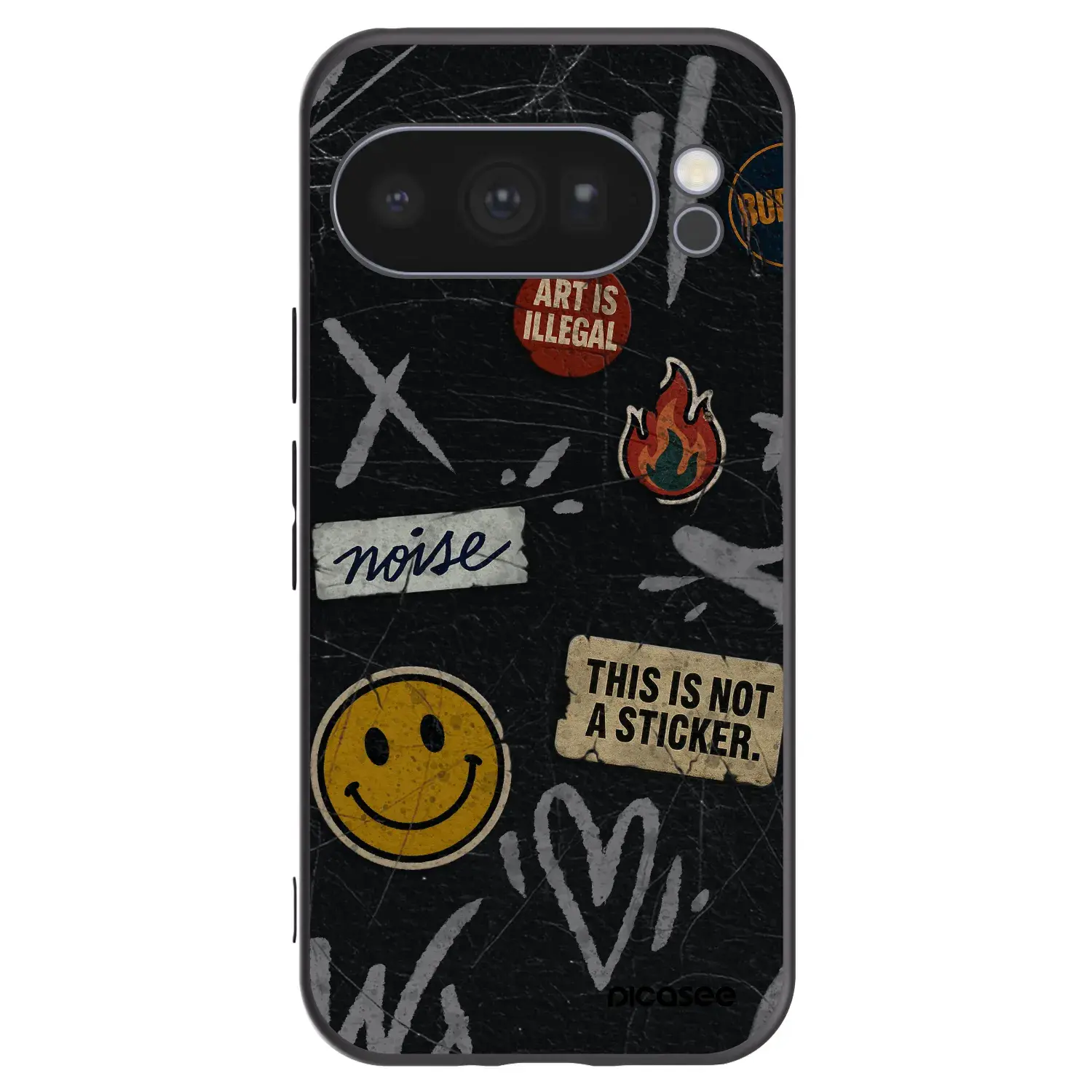 Silikonový černý obal pro Google Pixel 10 Pro - STICKERS x TAGS