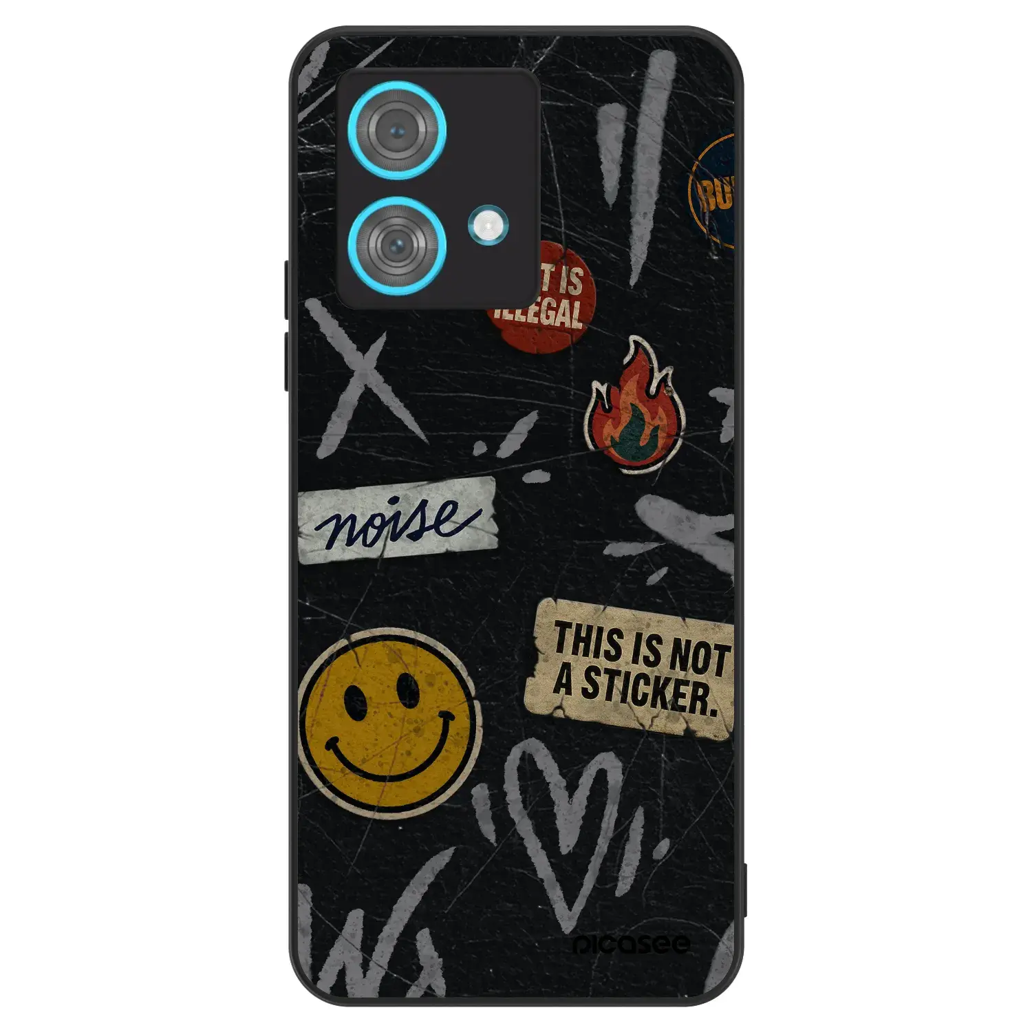 ULTIMATE CASE pro Motorola Edge 40 Neo - STICKERS x TAGS